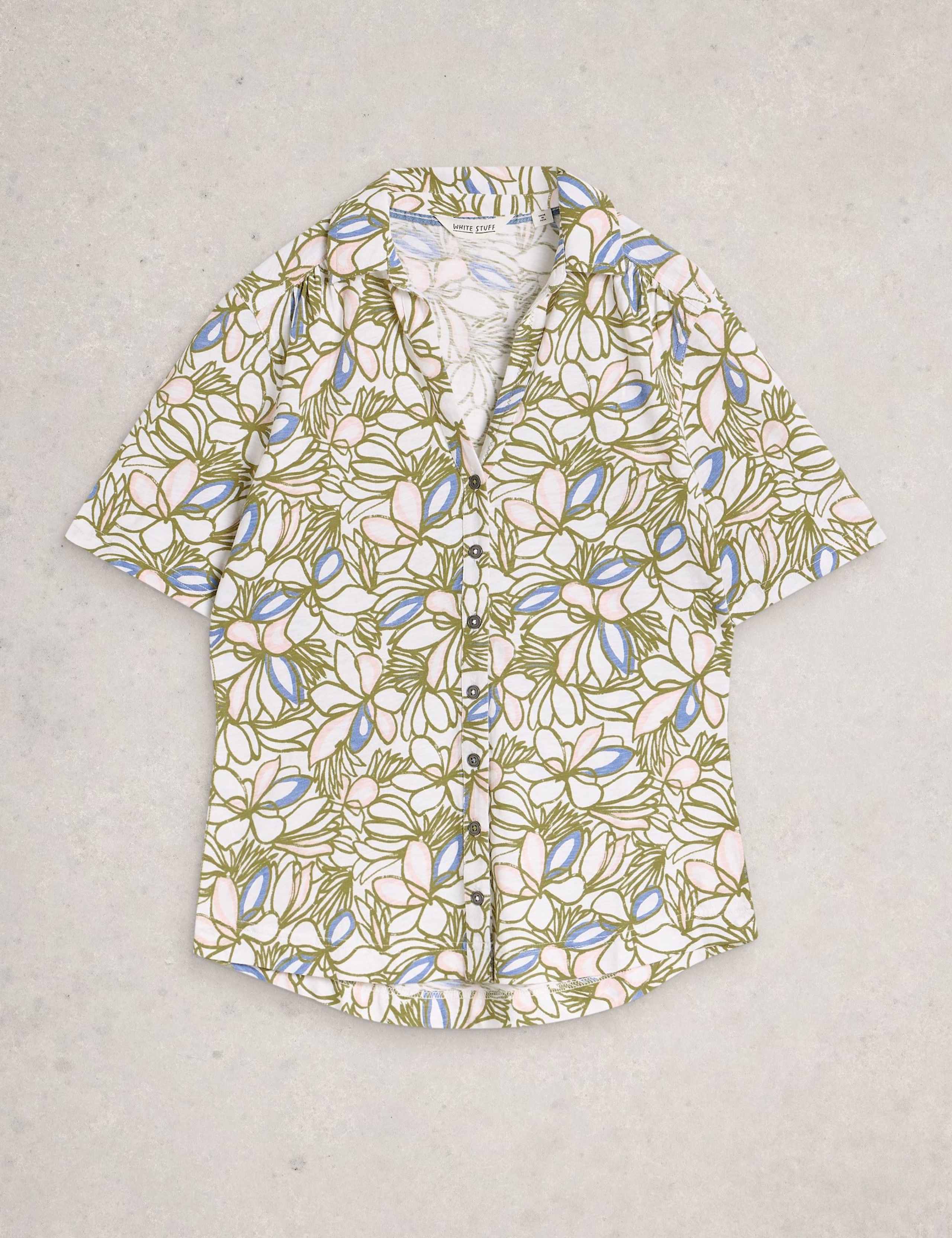 Jersey Floral Collared Shirt 2 of 6