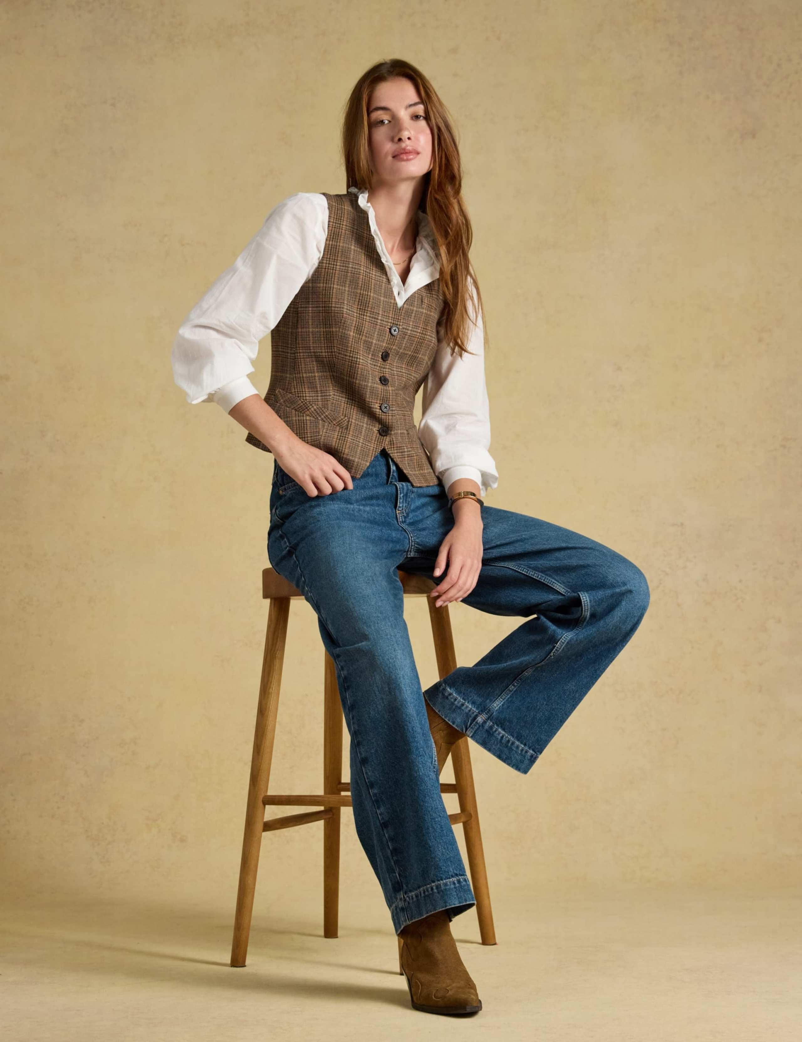 Pure Cotton Ruffle Neck Long Sleeve Blouse 6 of 7