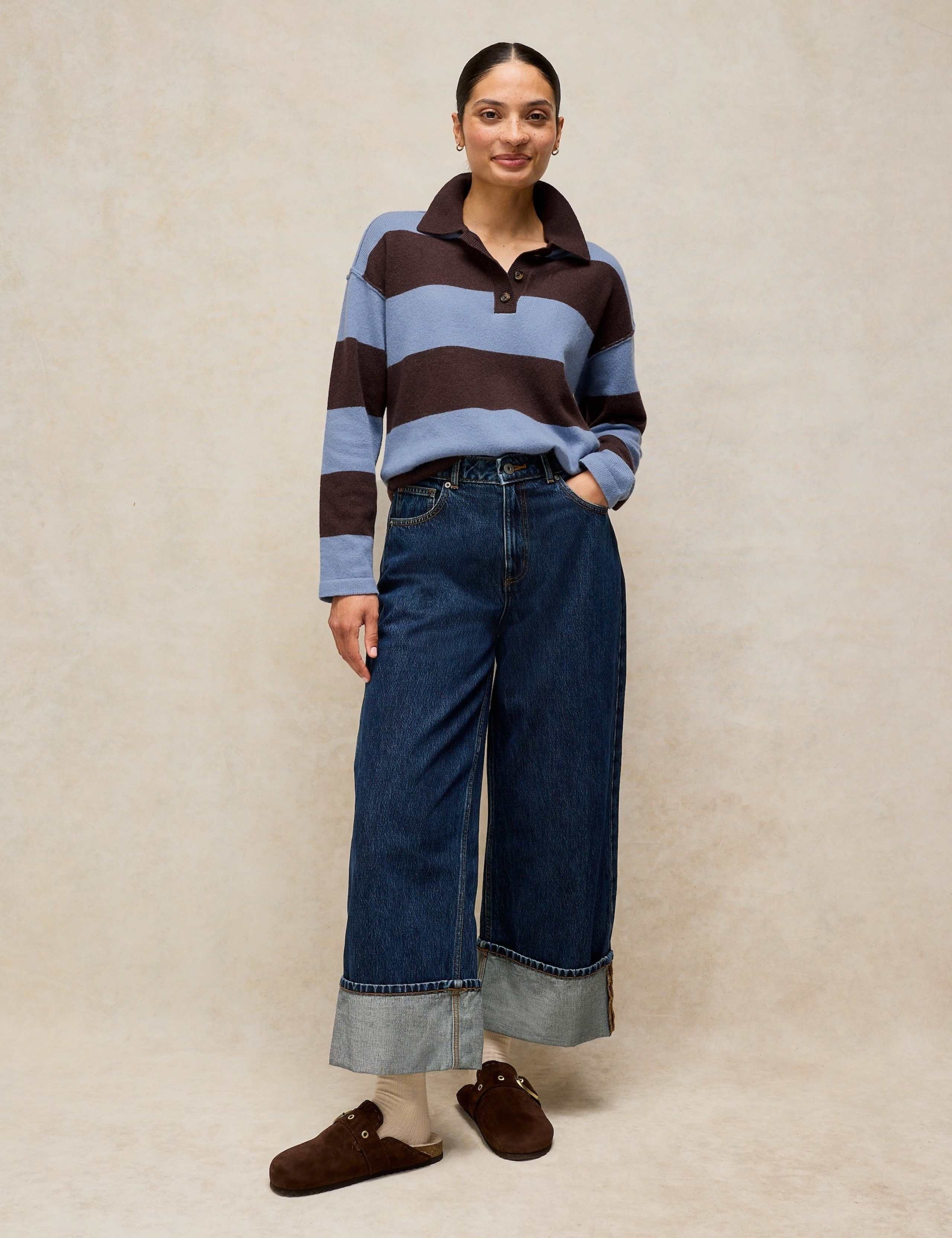 Wool Blend Striped Collared Jumper 3 of 6