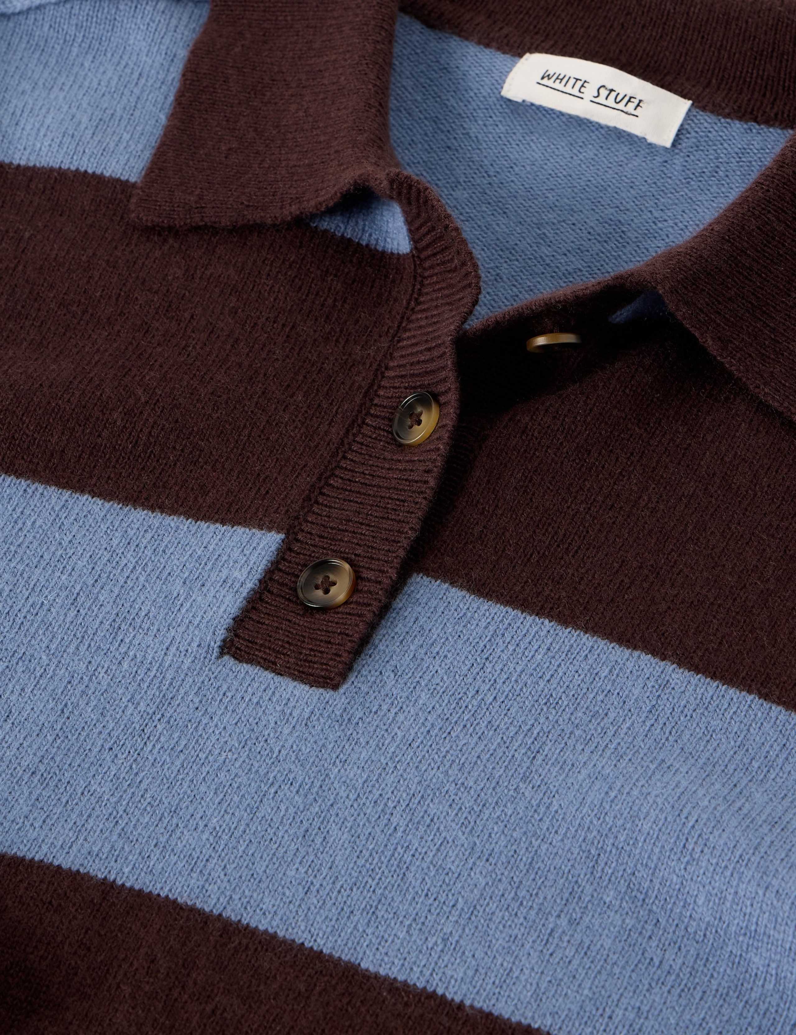 Wool Blend Striped Collared Jumper 6 of 6