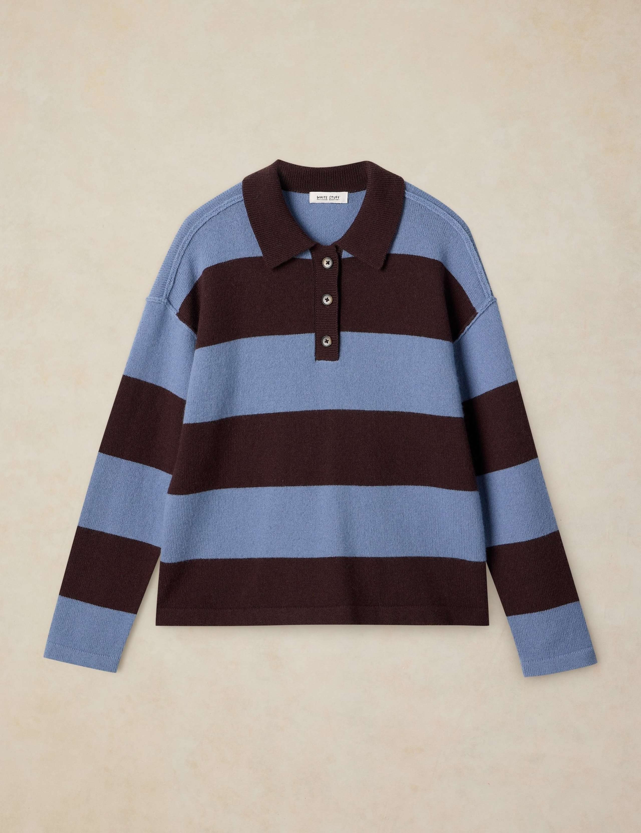 Wool Blend Striped Collared Jumper 2 of 6