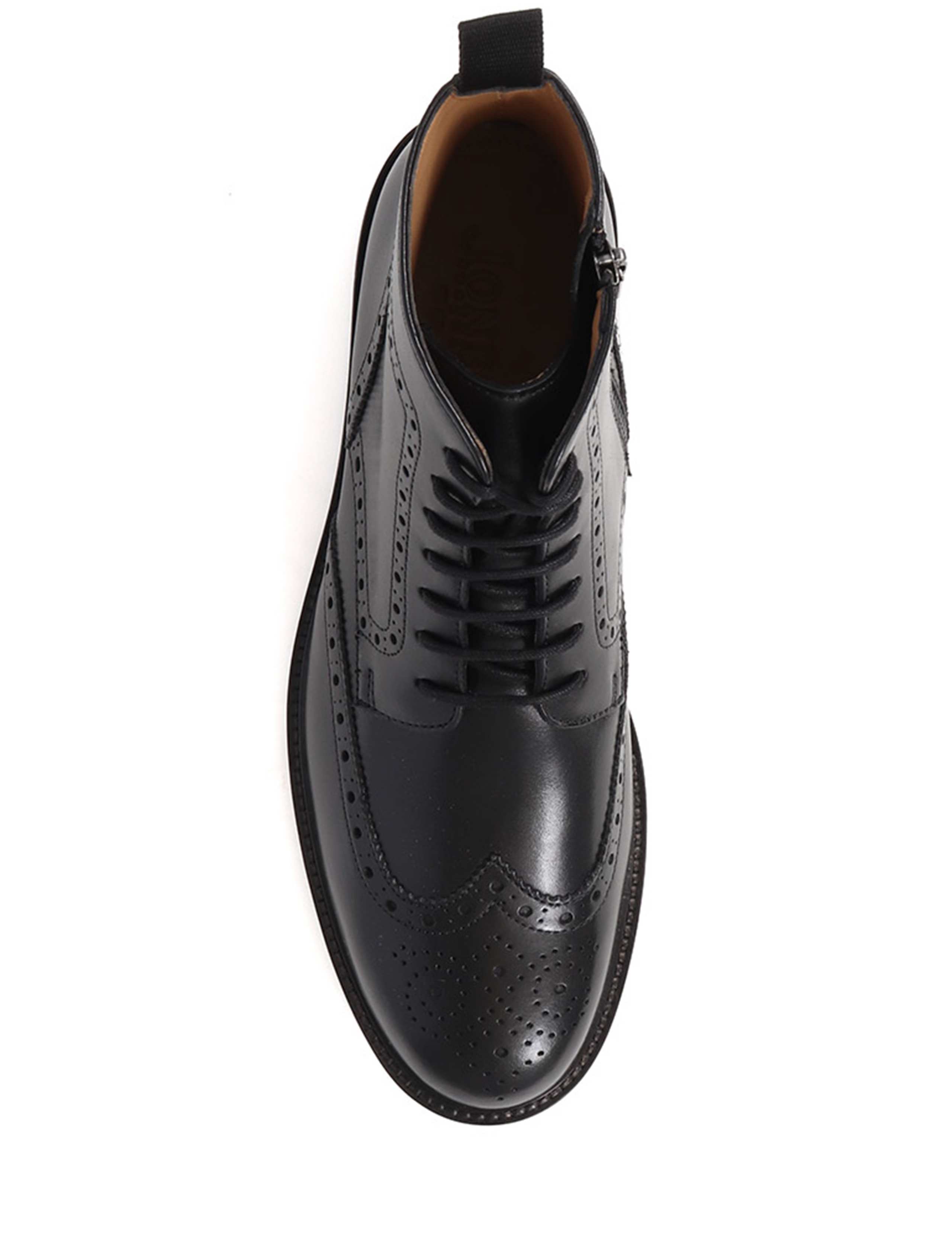 Leather Side Zip Brogue Boots 4 of 7