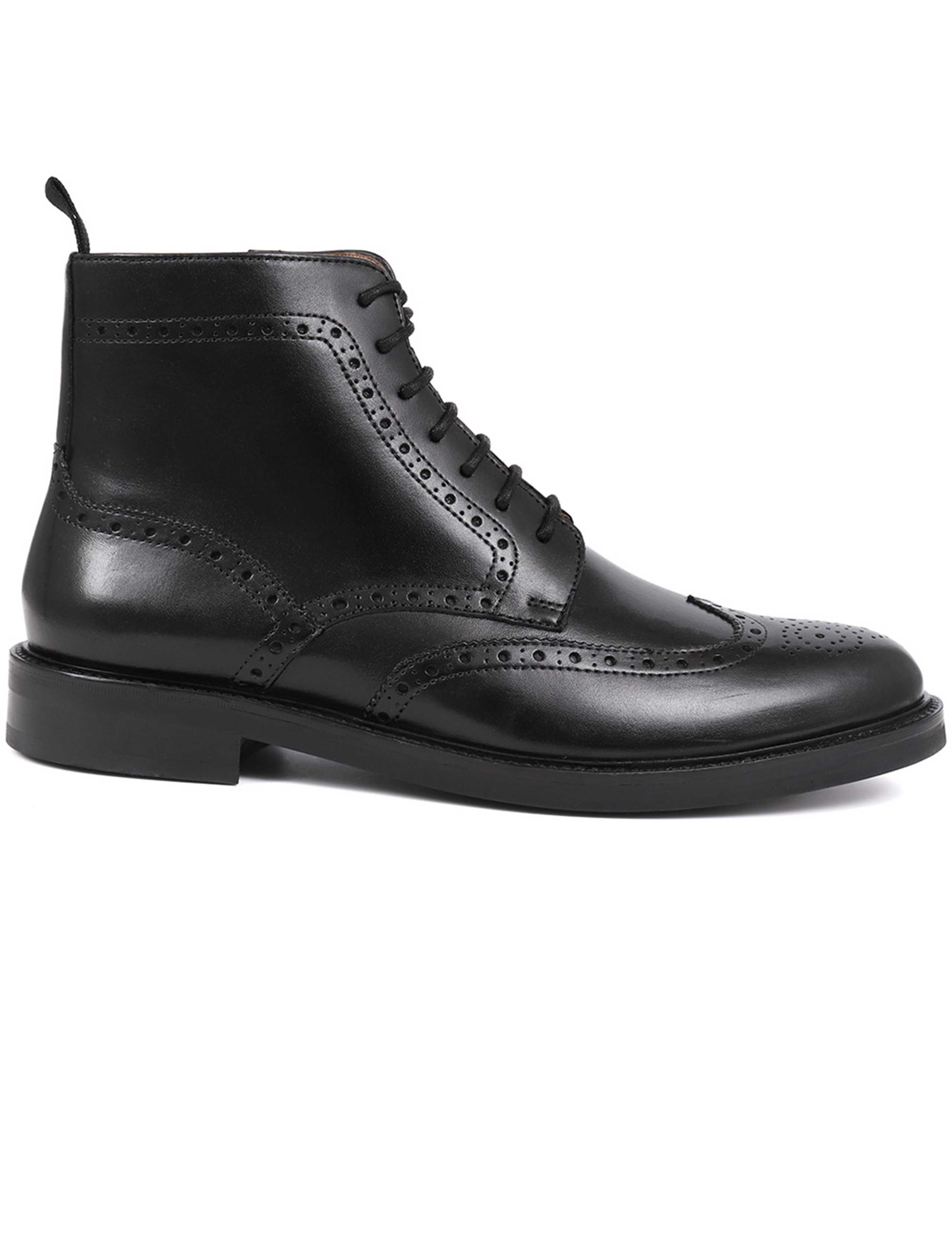 Leather Side Zip Brogue Boots 2 of 7