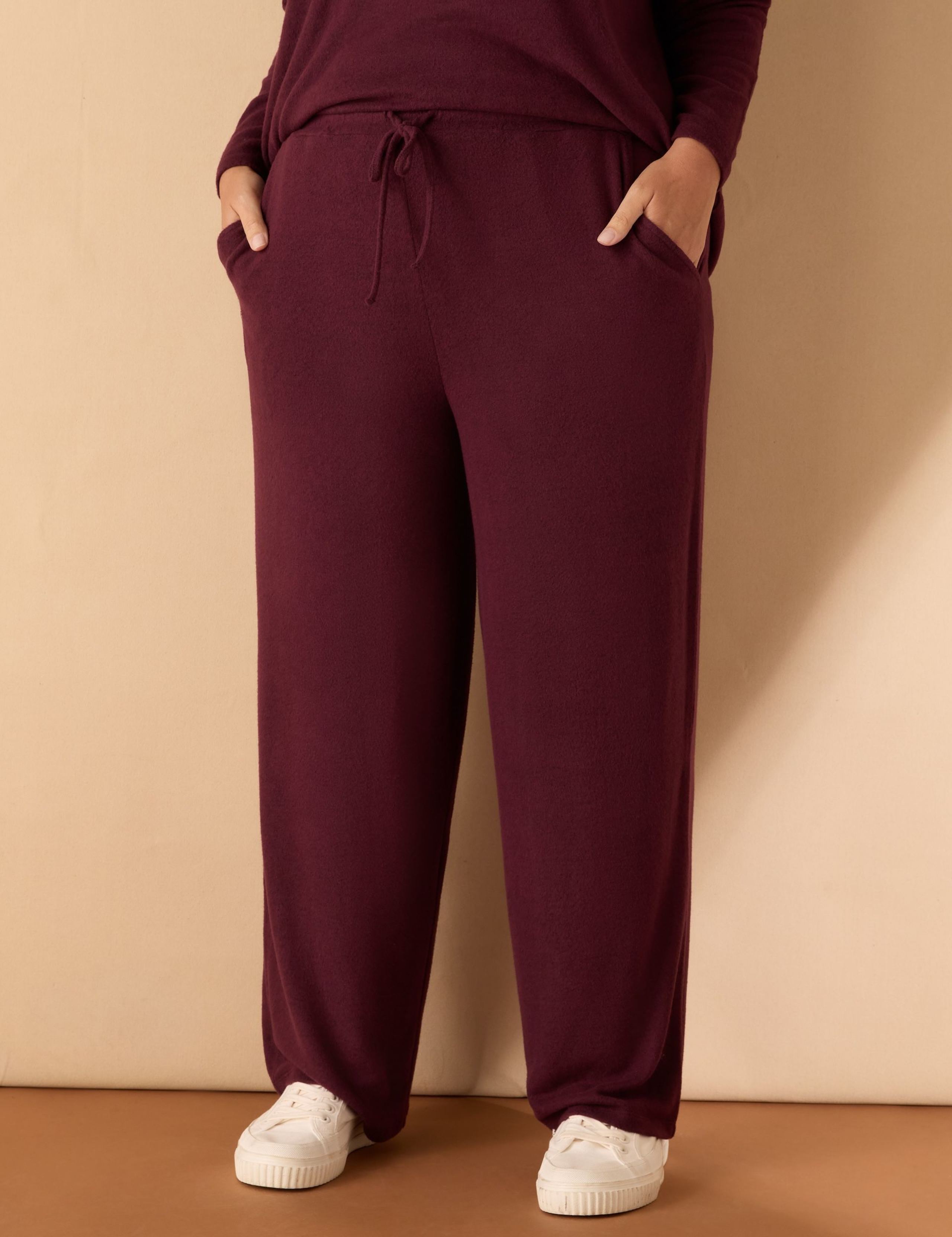 Supersoft Elasticated Waist Wide Leg Trousers 2 of 3