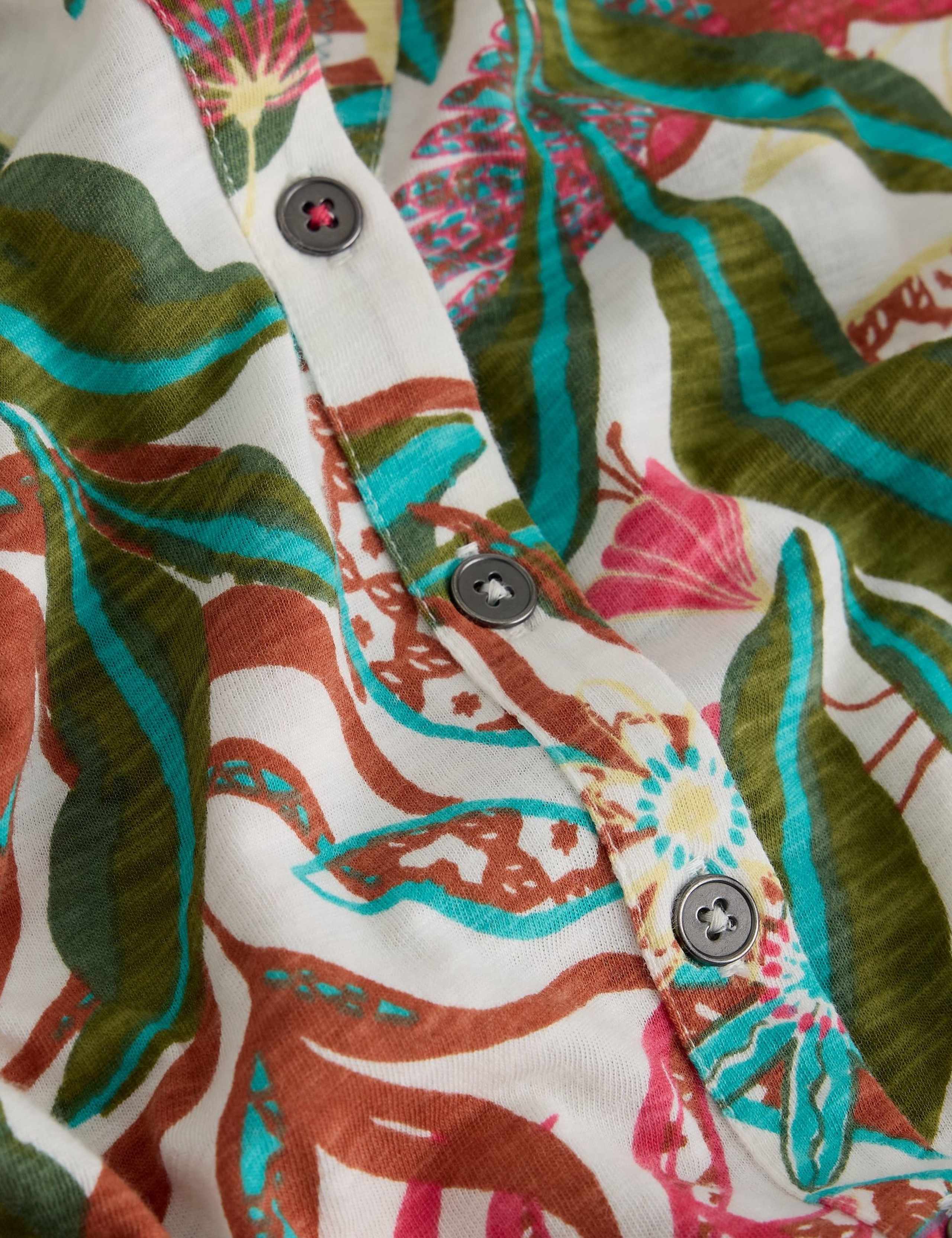 Pure Cotton Embroidery Tie Hem Top 5 of 6