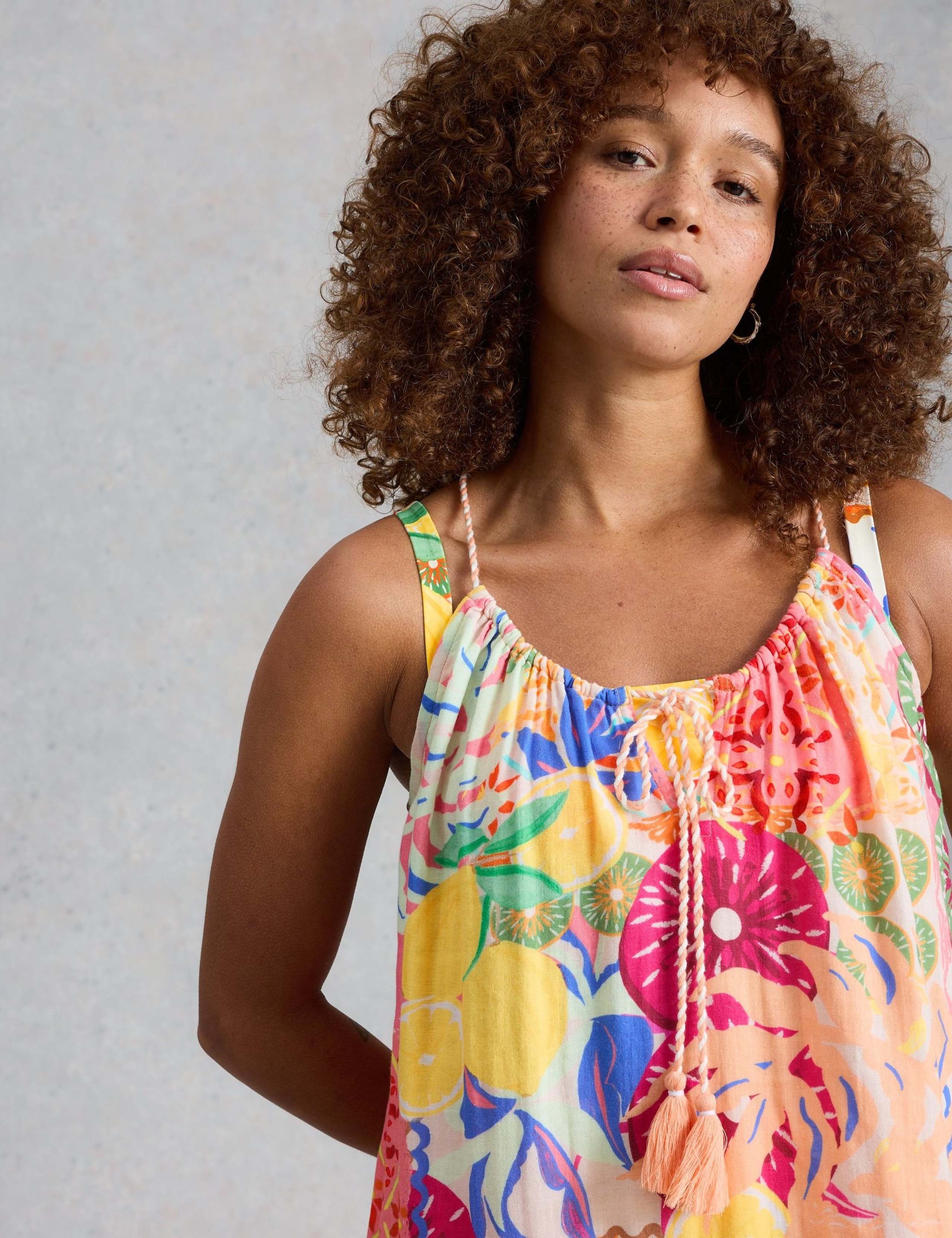 Pure Cotton Printed Knee Length Beach Dress 3 of 6