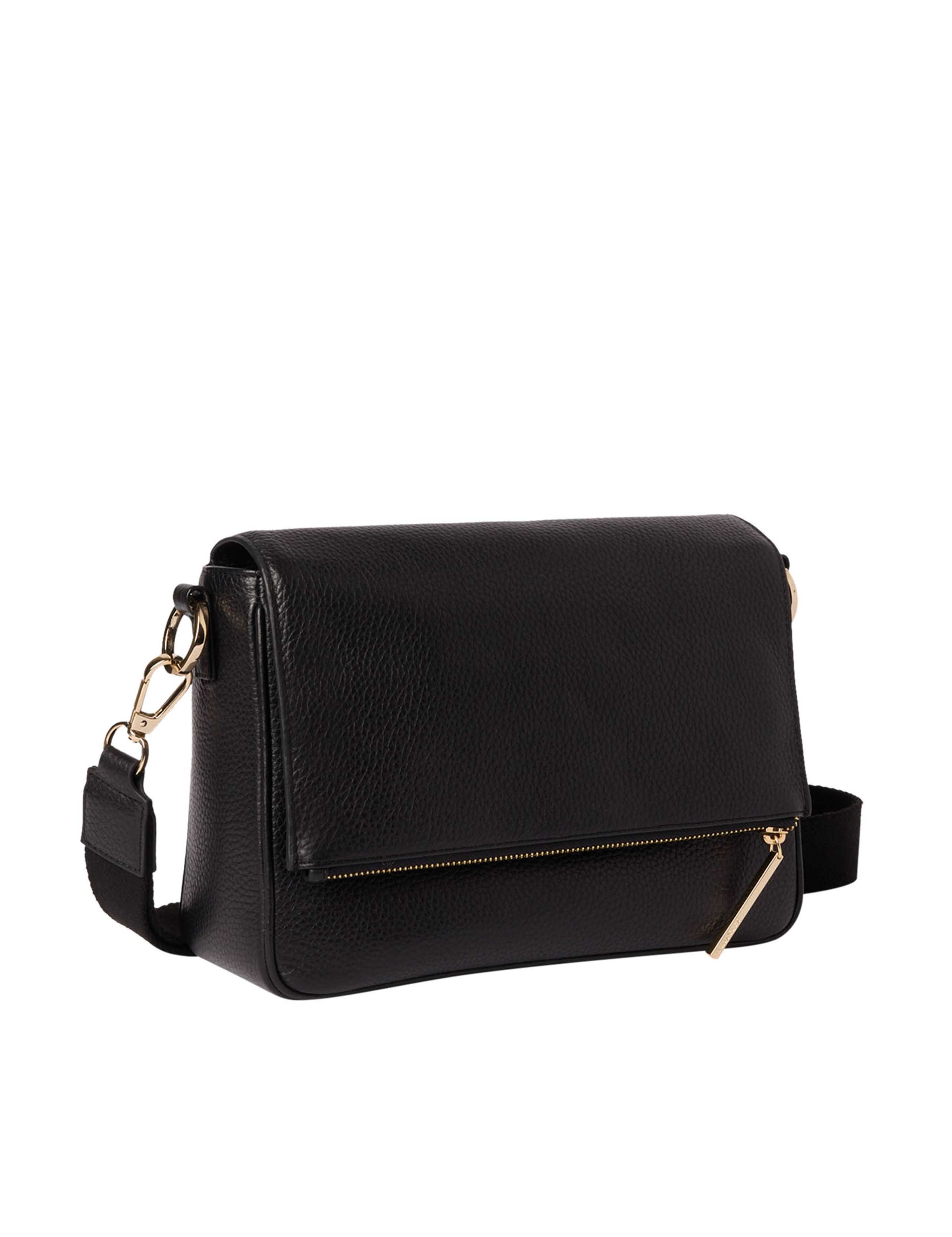 Leather Textured Flap Cross Body Bag 5 of 5