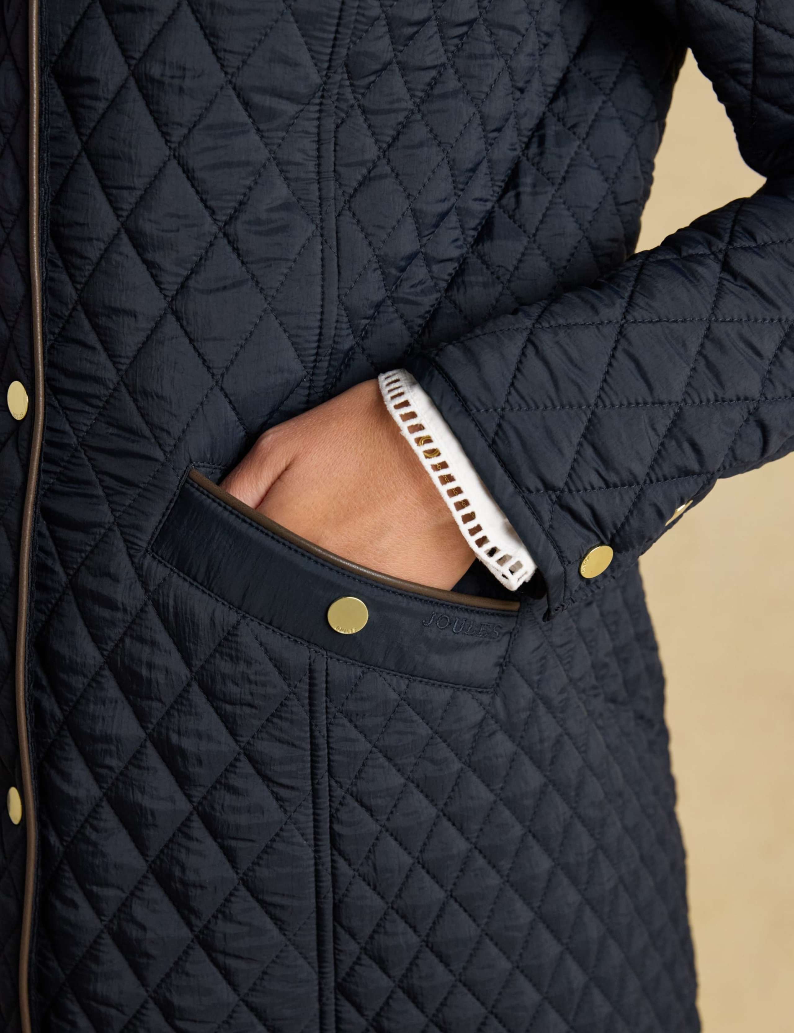 Showerproof Quilted Collared Longline Coat 5 of 7