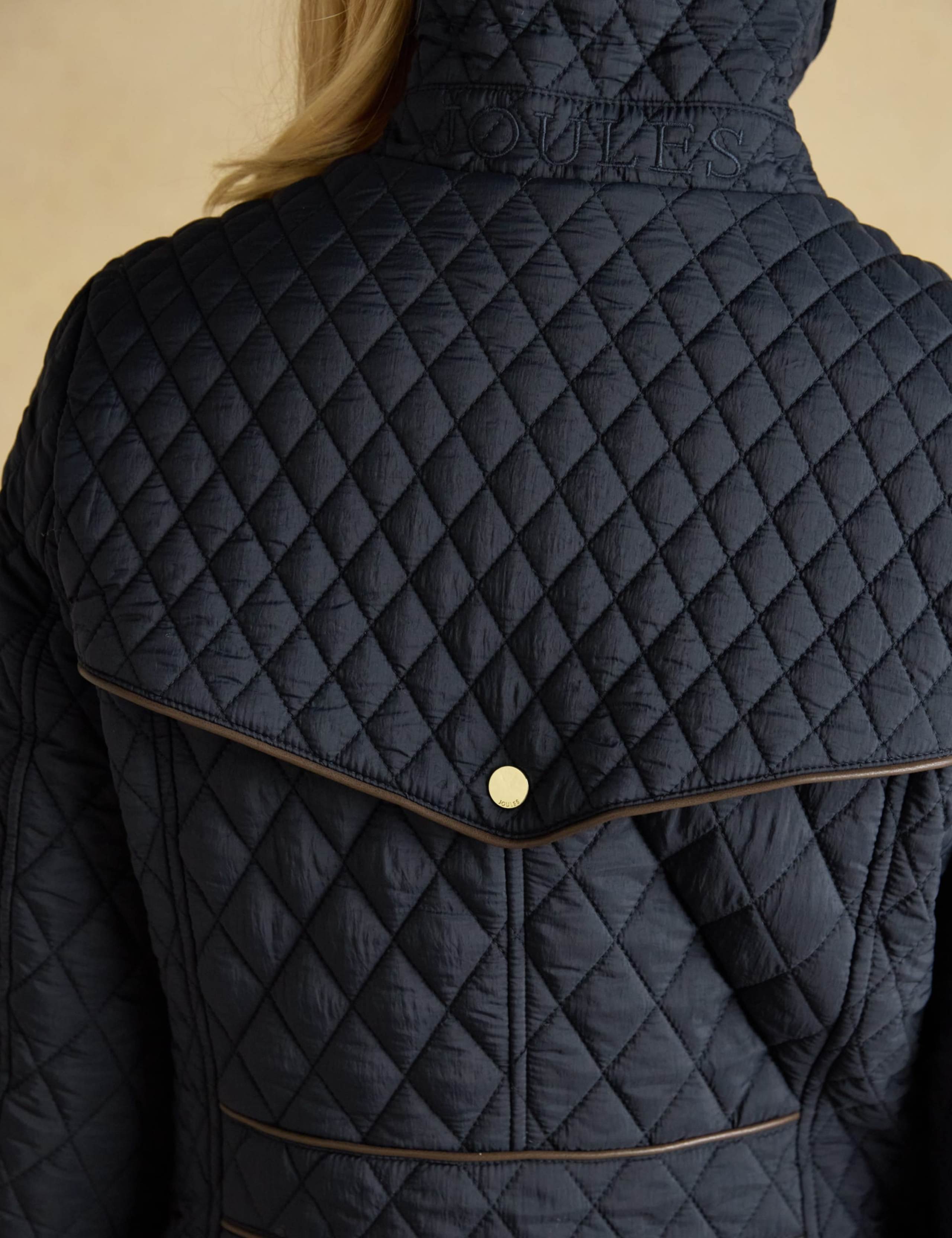 Showerproof Quilted Collared Longline Coat 7 of 7