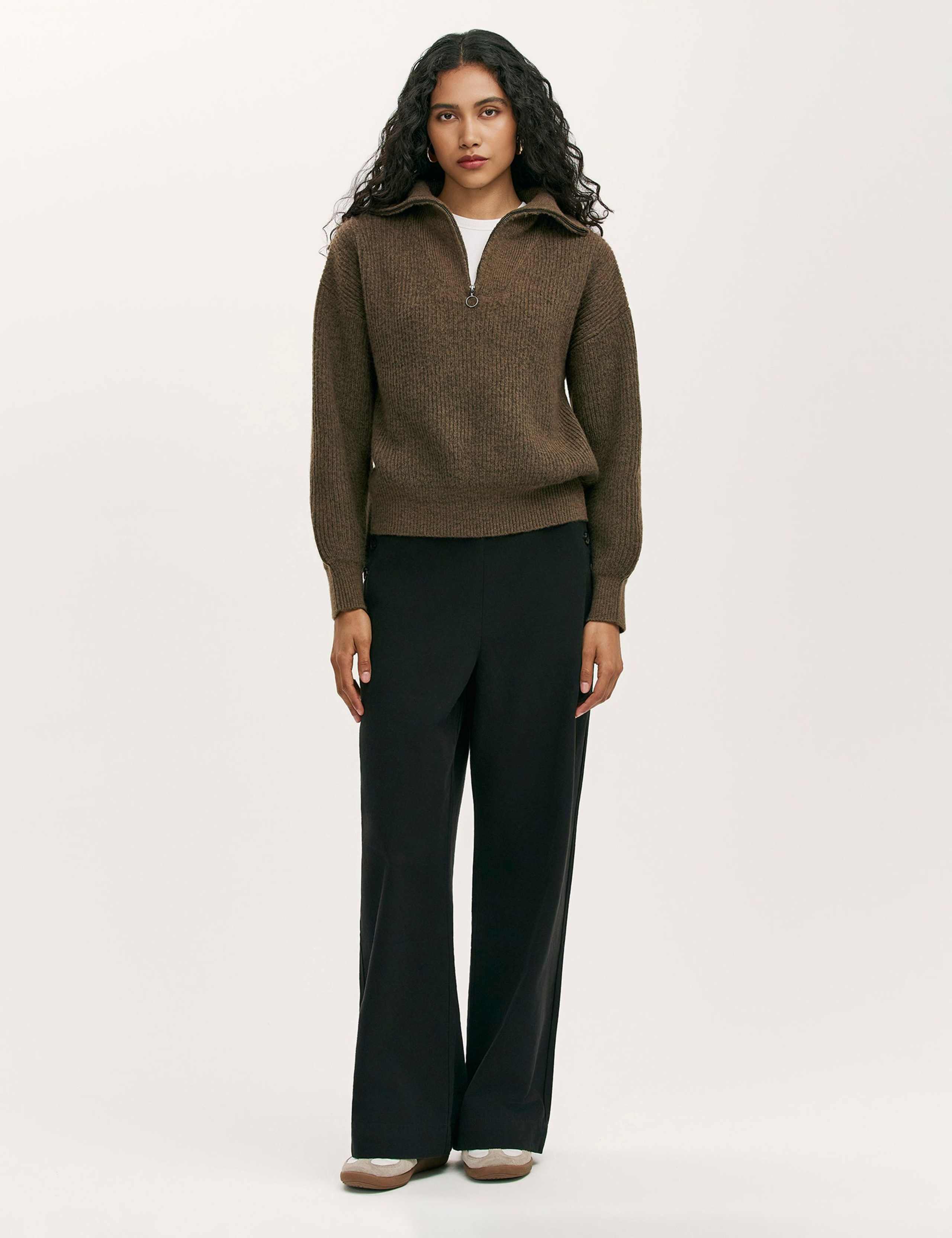 Textured Funnel Neck Half Zip Jumper 3 of 5