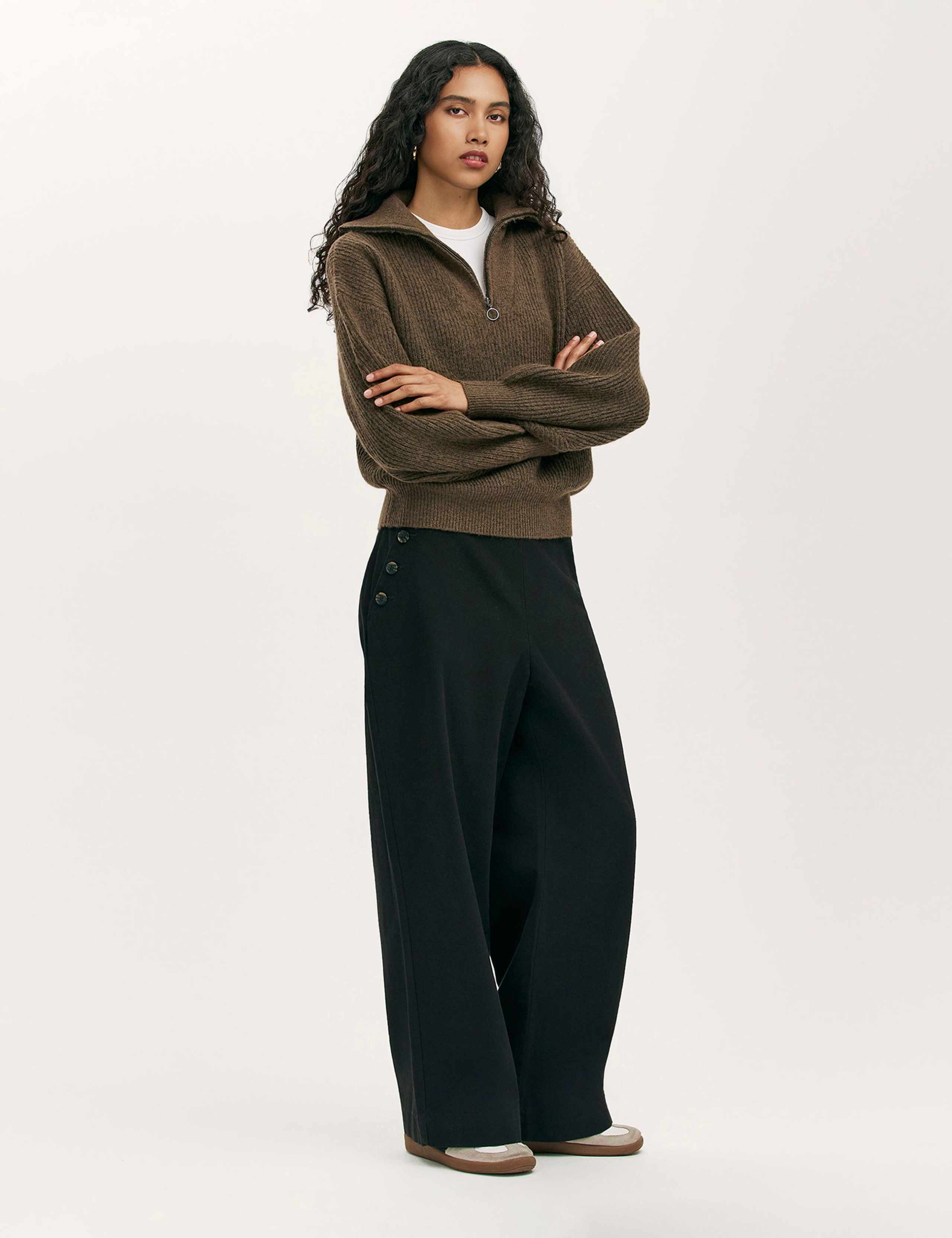 Textured Funnel Neck Half Zip Jumper 4 of 5