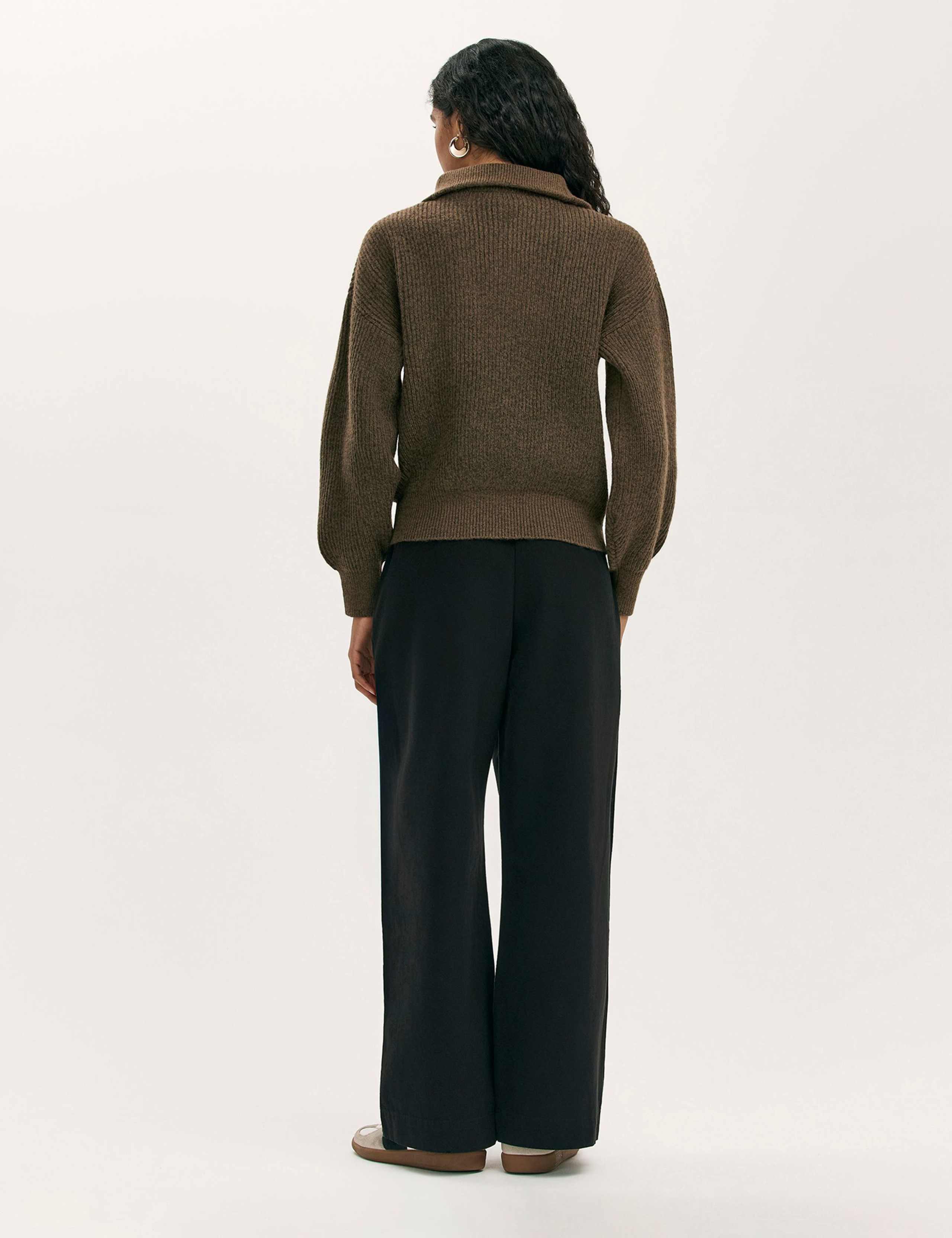 Textured Funnel Neck Half Zip Jumper 5 of 5