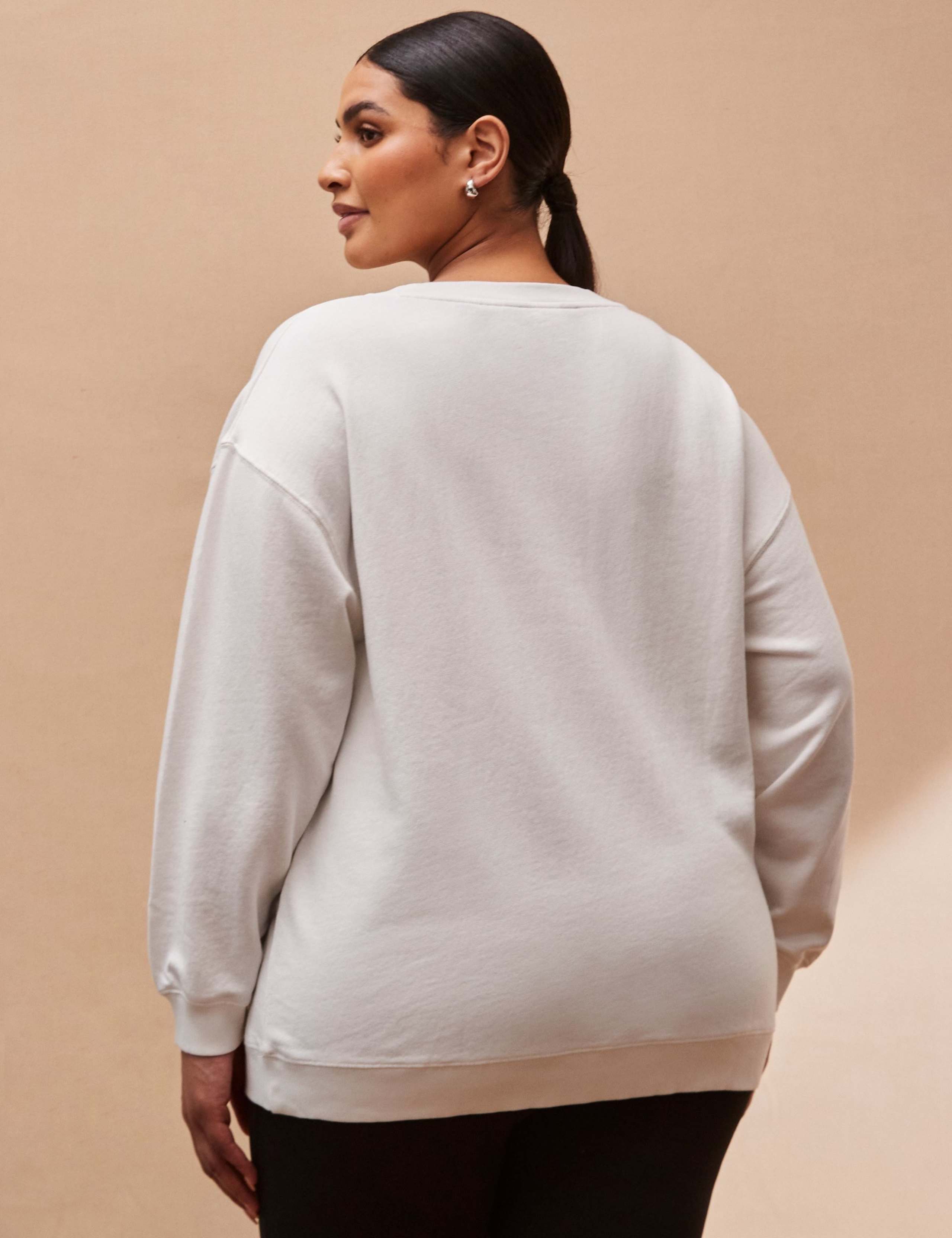 Pure Cotton V-Neck Sweatshirt 2 of 5