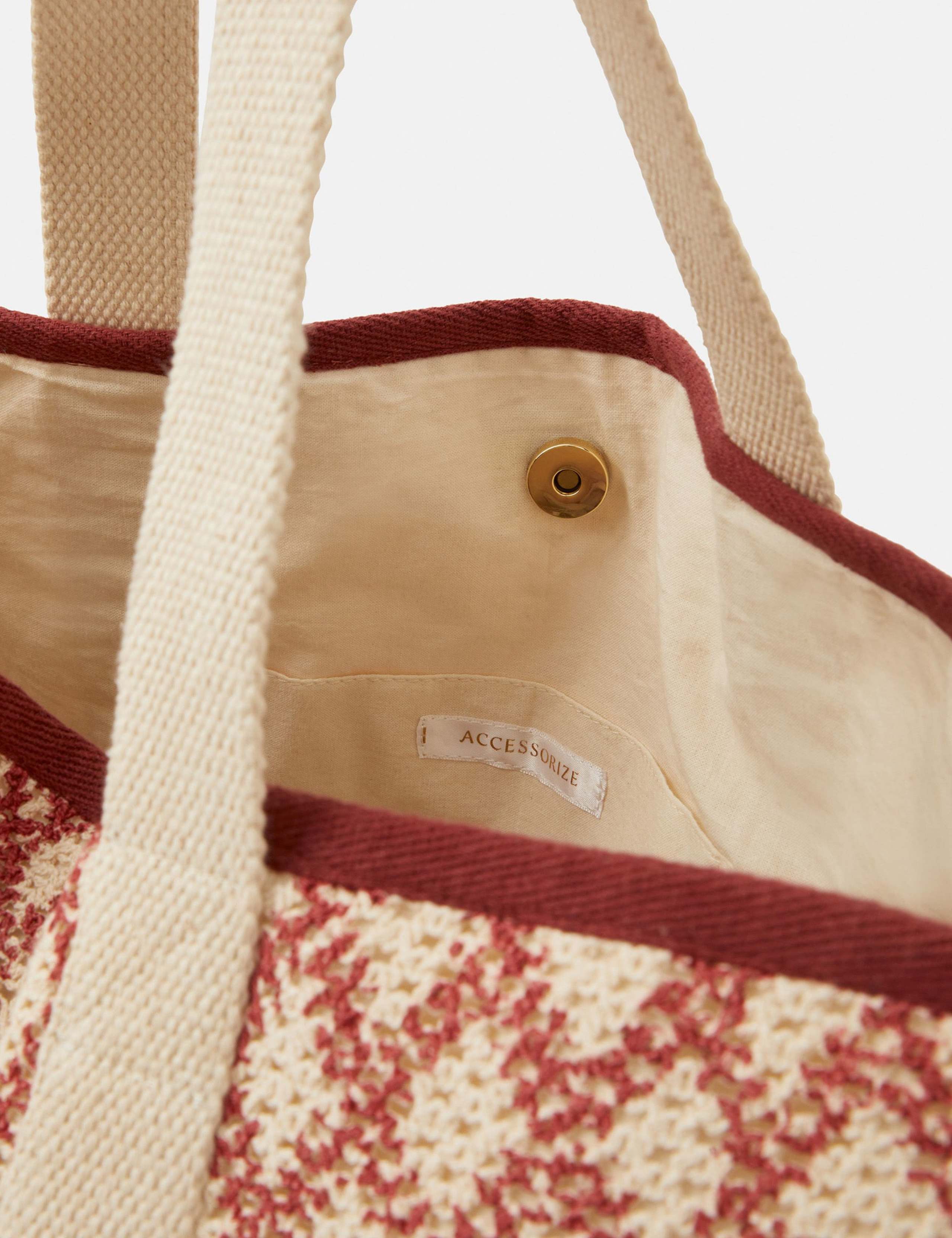 Cotton Blend Printed Shopper 4 of 4