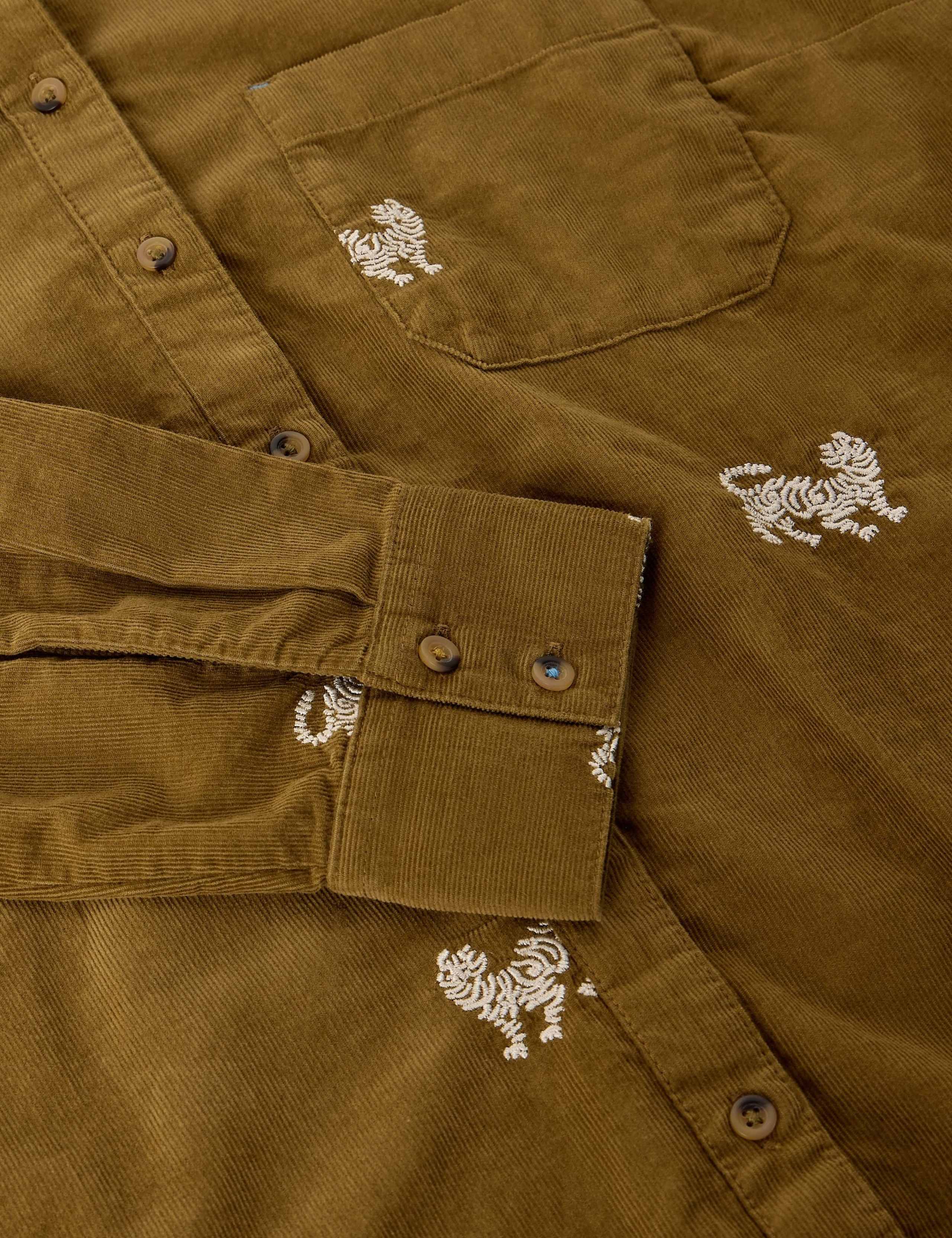 Pure Cotton Cord Embroidered Shirt 6 of 6