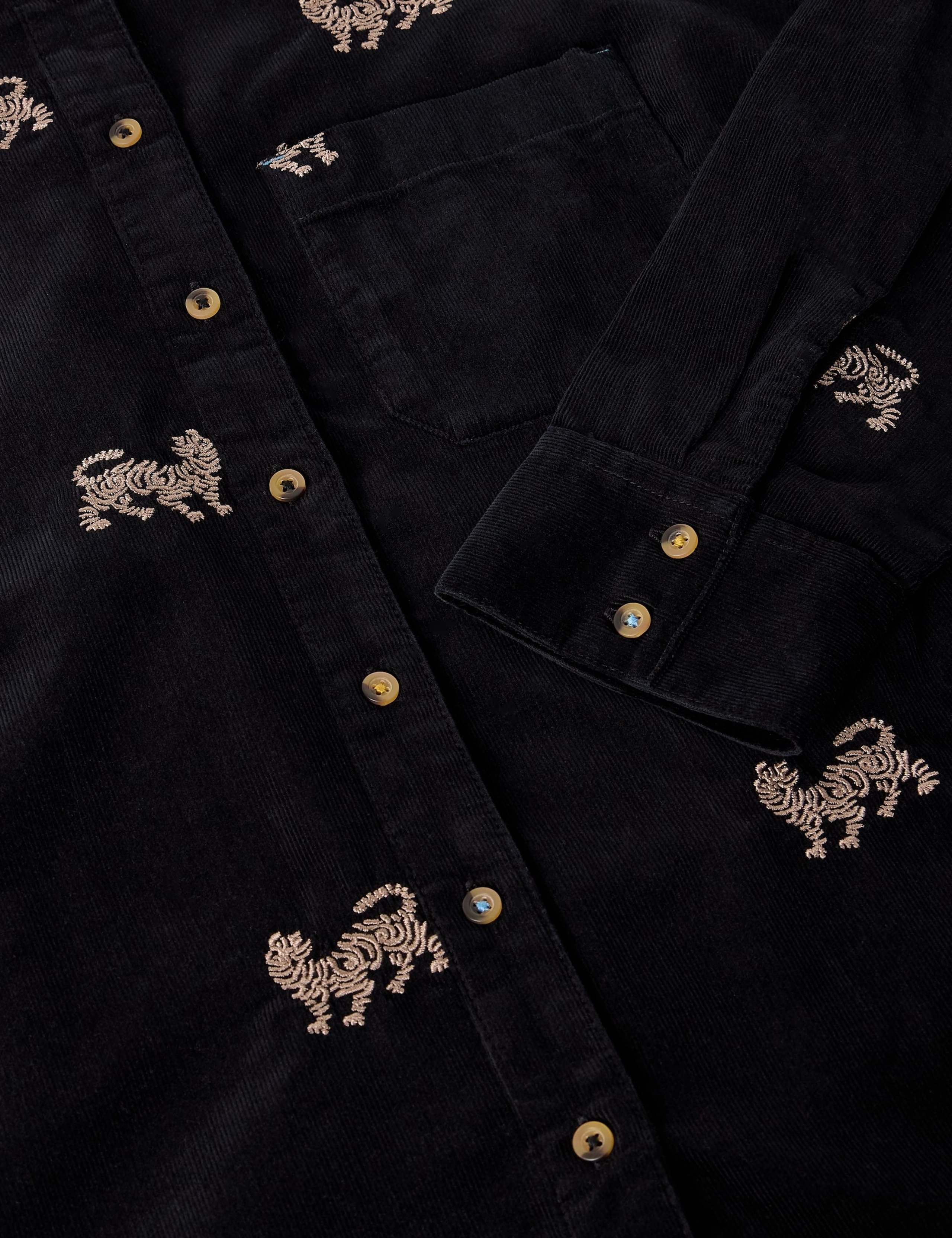 Pure Cotton Cord Embroidered Shirt 6 of 6