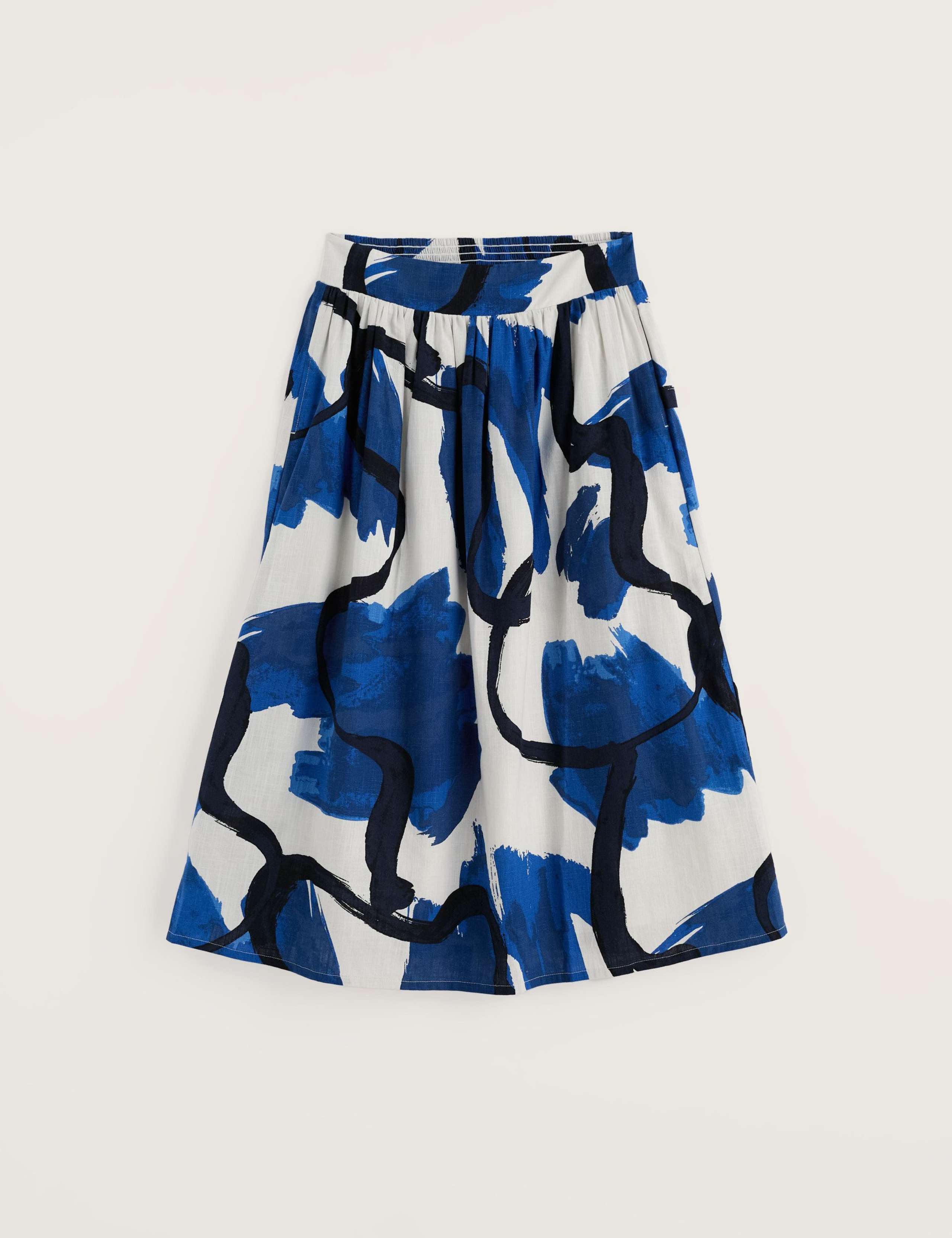 Pure Cotton Printed Midi A-Line Skirt 2 of 5