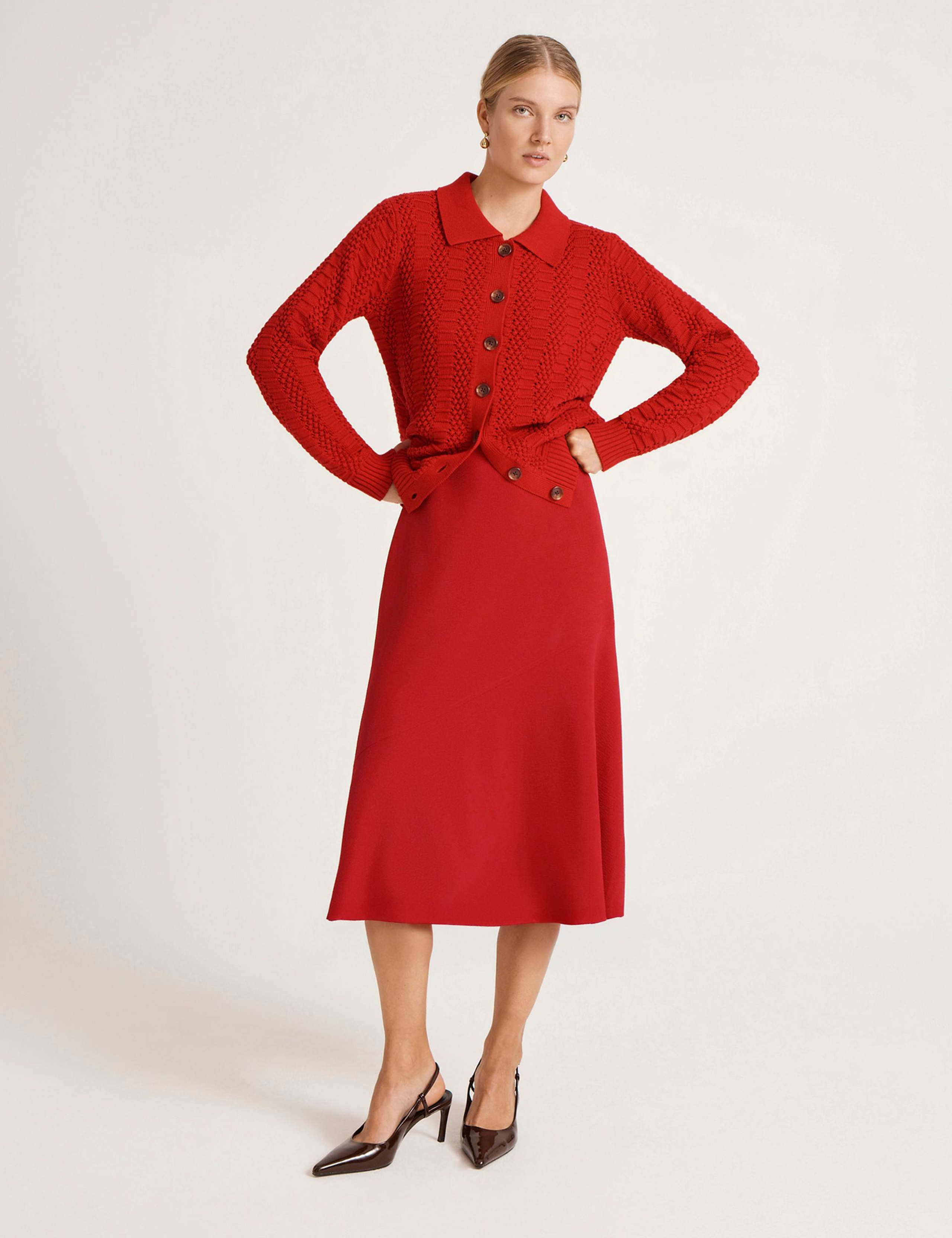 Crepe Midi Slip Skirt 1 of 5