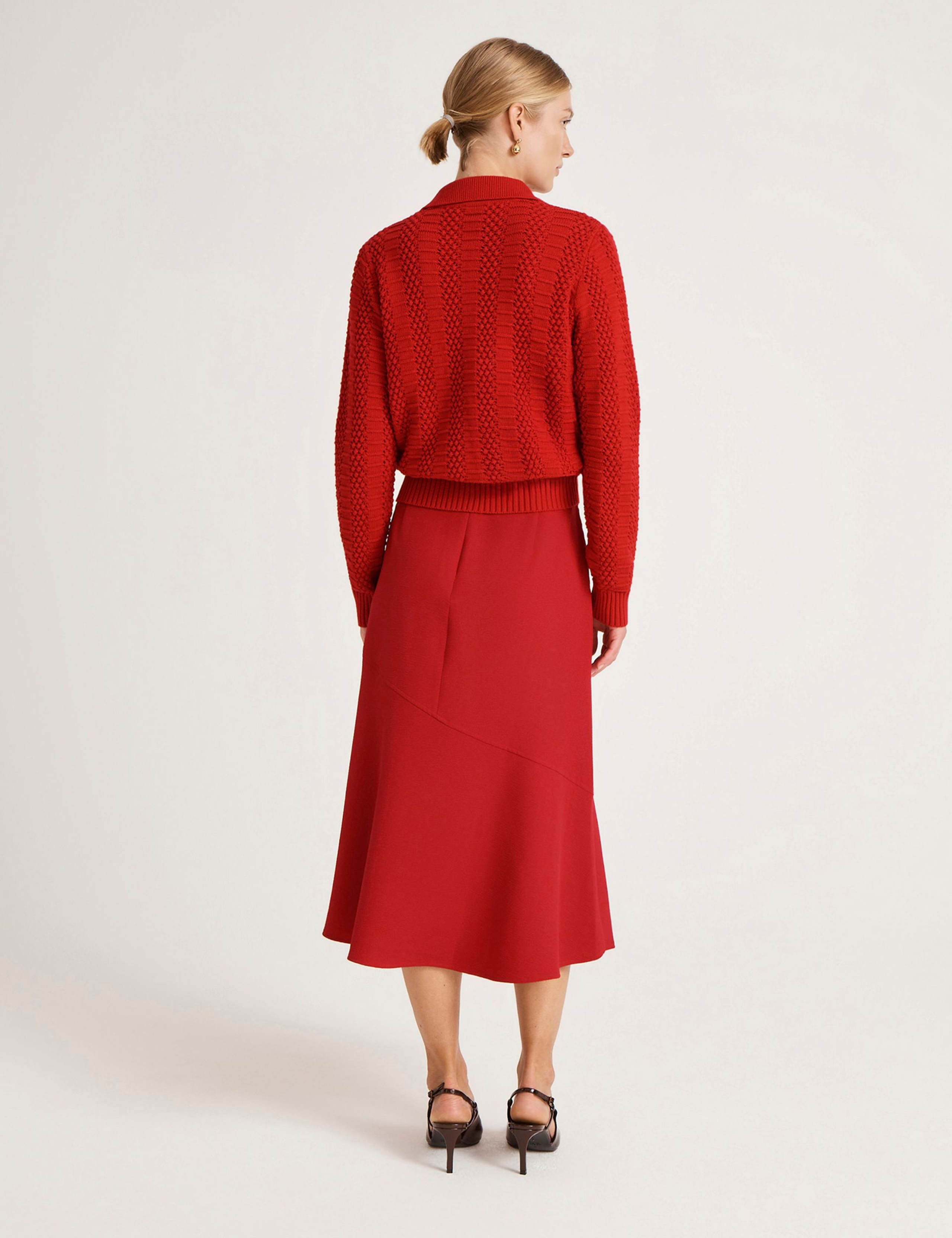 Crepe Midi Slip Skirt 3 of 5