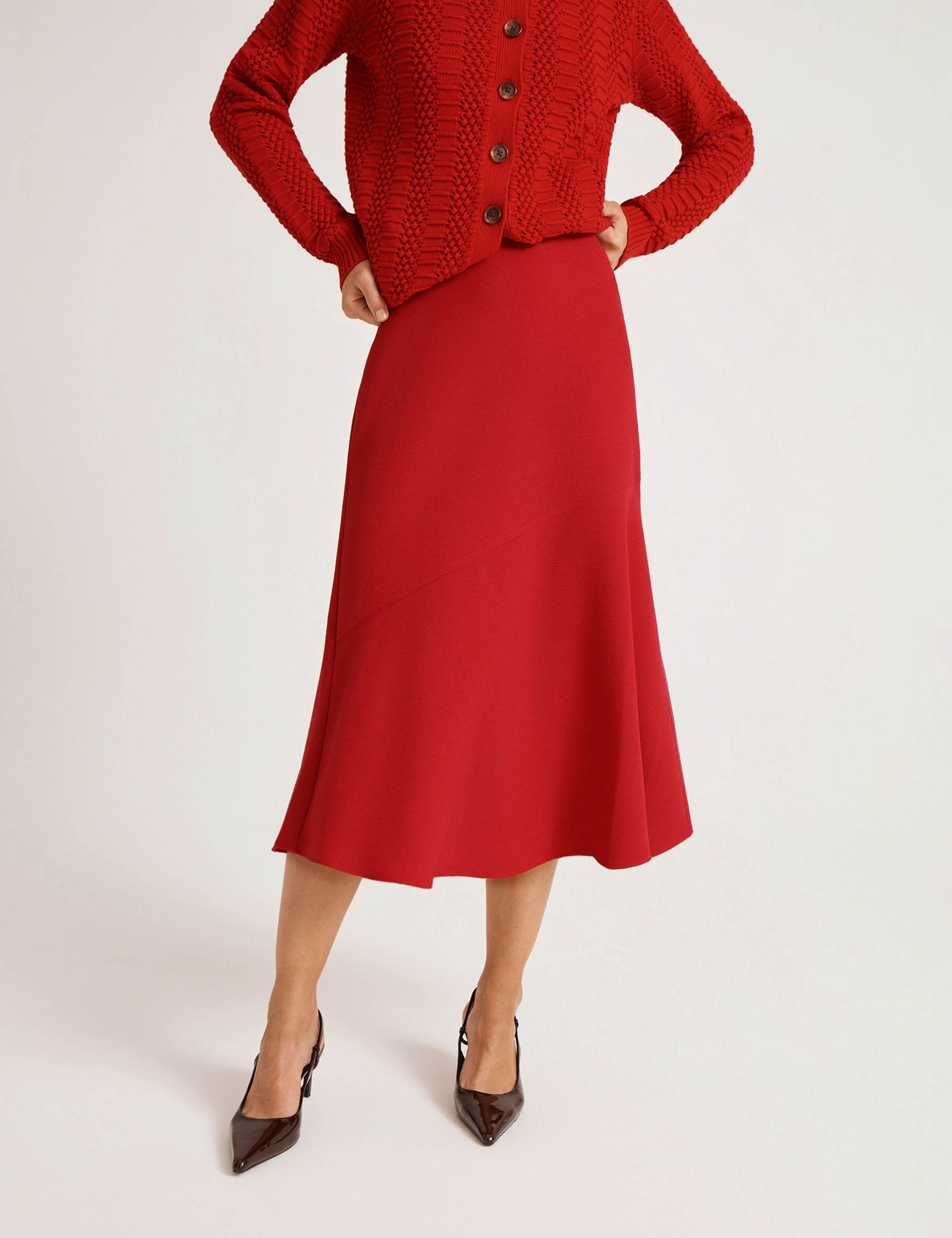 Crepe Midi Slip Skirt 4 of 5