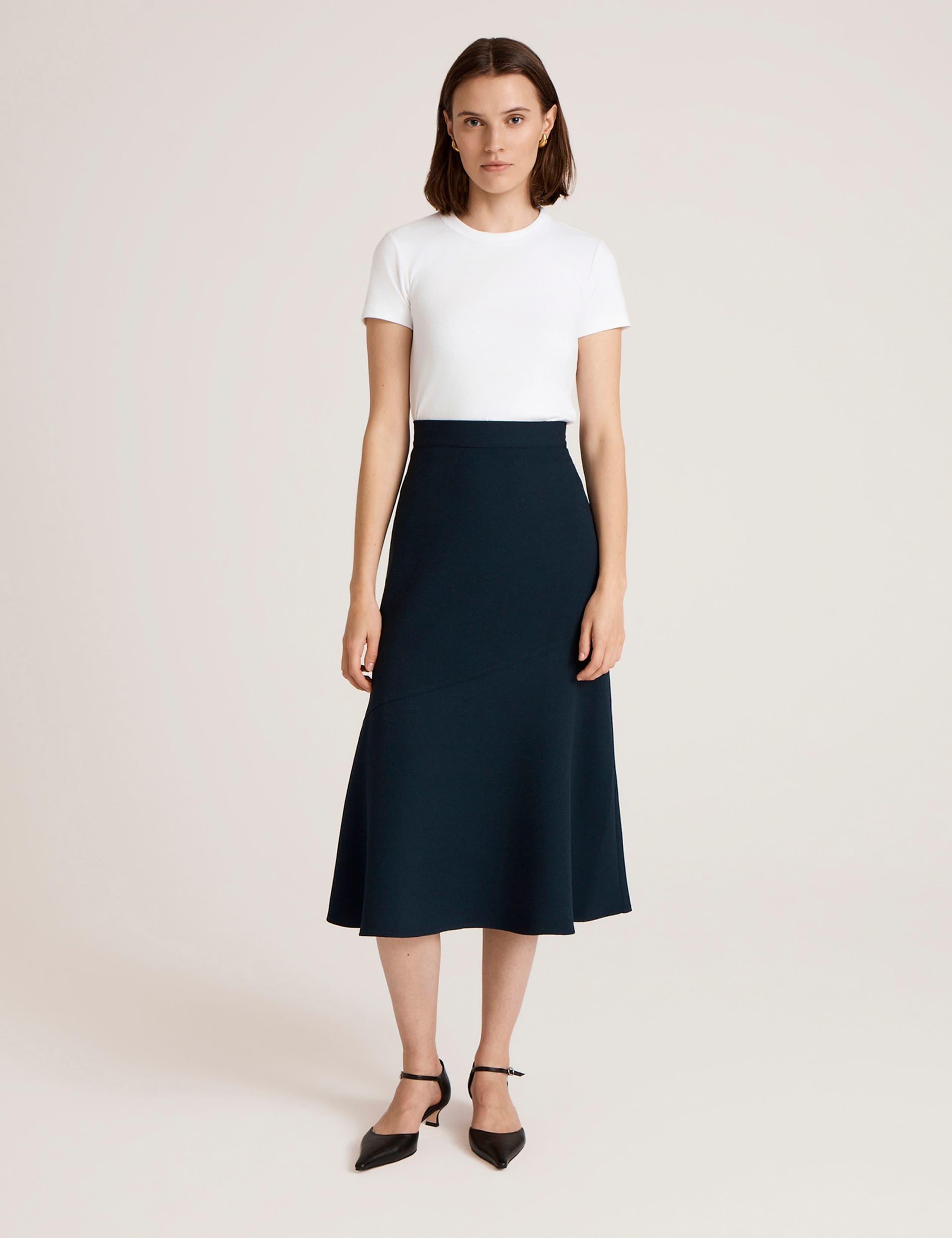 Crepe Midi Slip Skirt 1 of 5