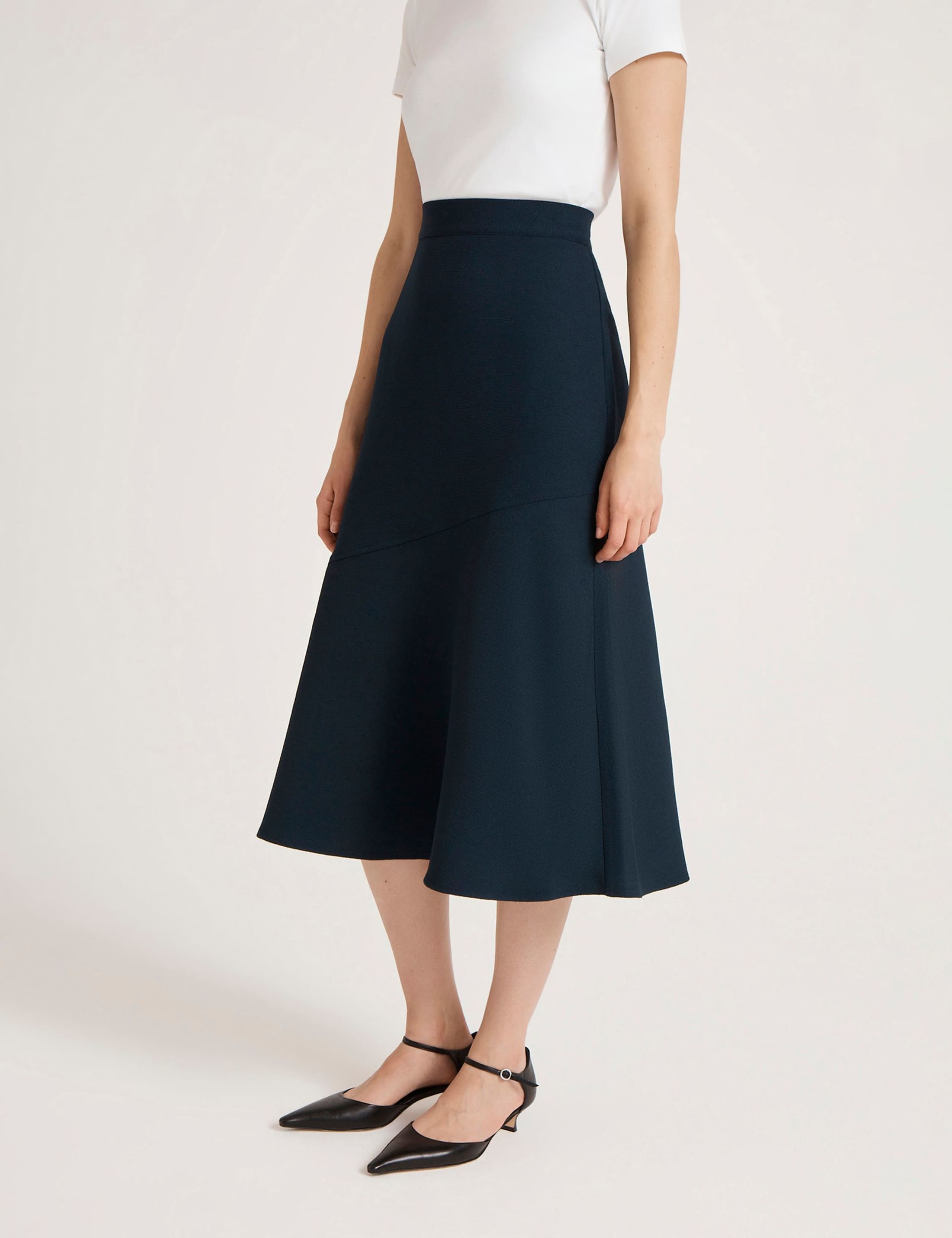 Crepe Midi Slip Skirt 5 of 5