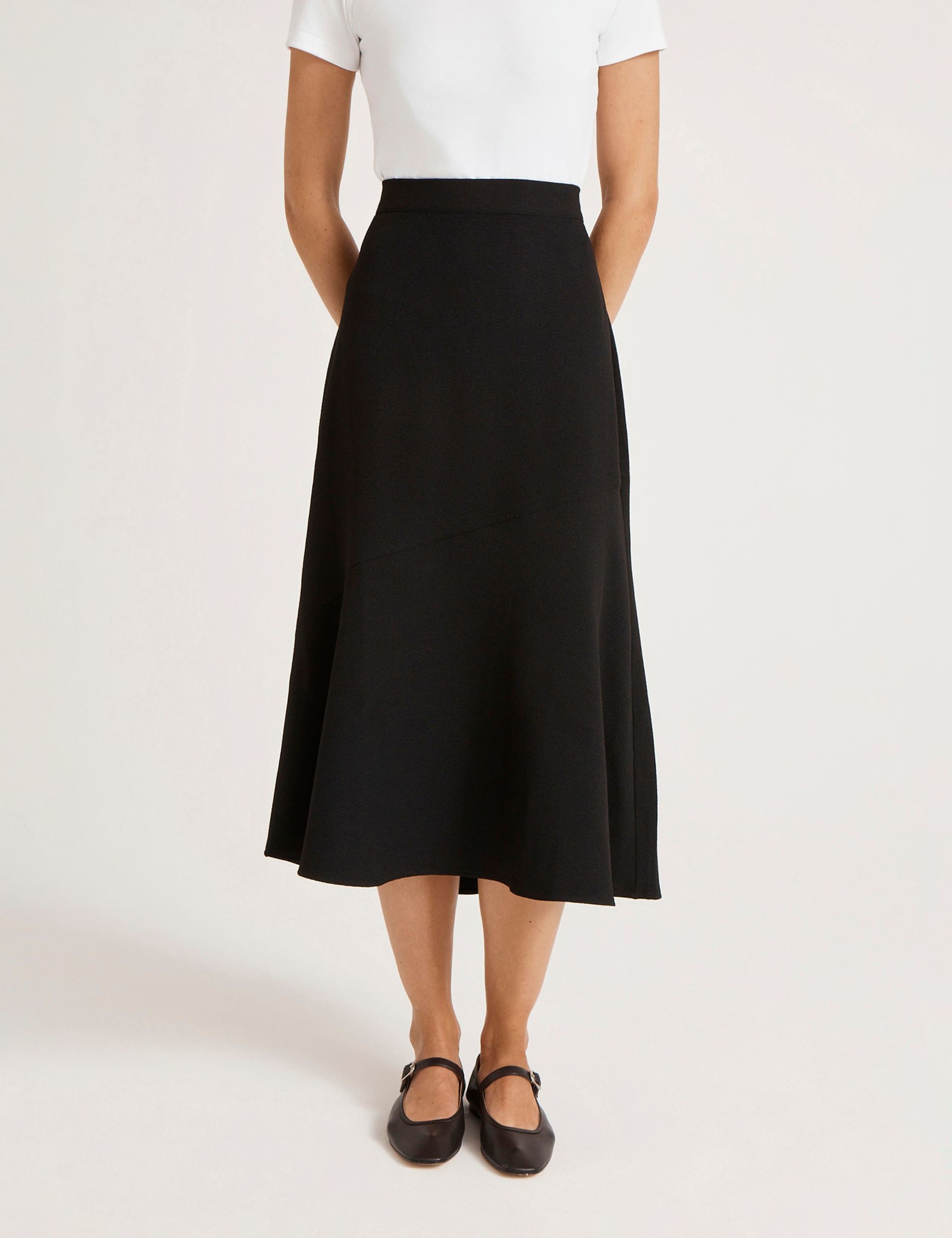 Crepe Midi Slip Skirt 3 of 4