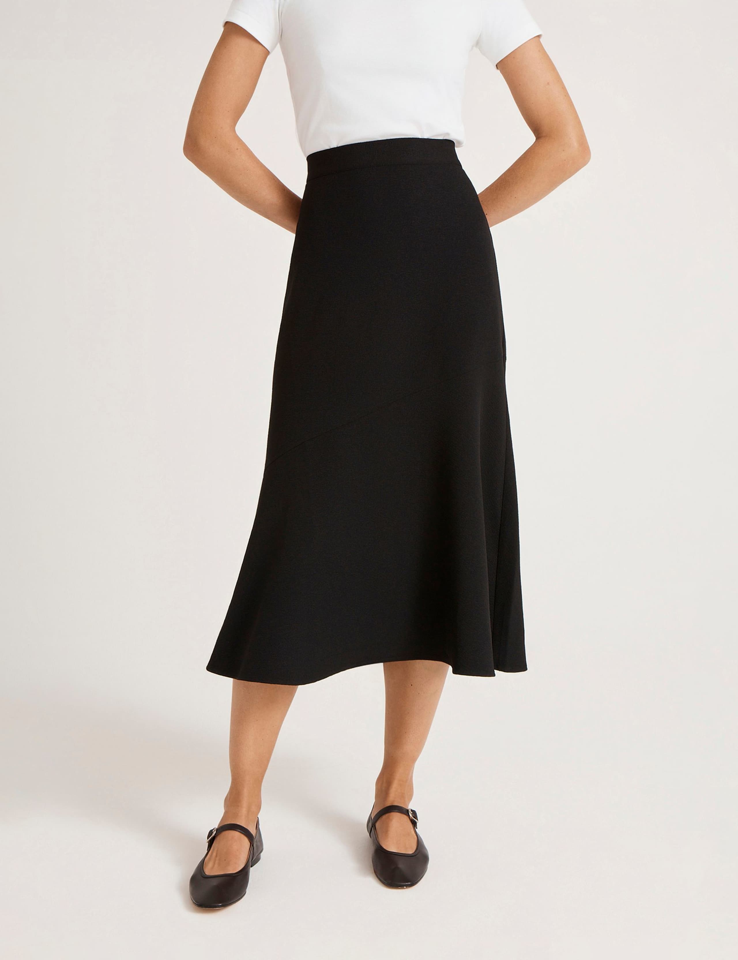 Crepe Midi Slip Skirt 4 of 4