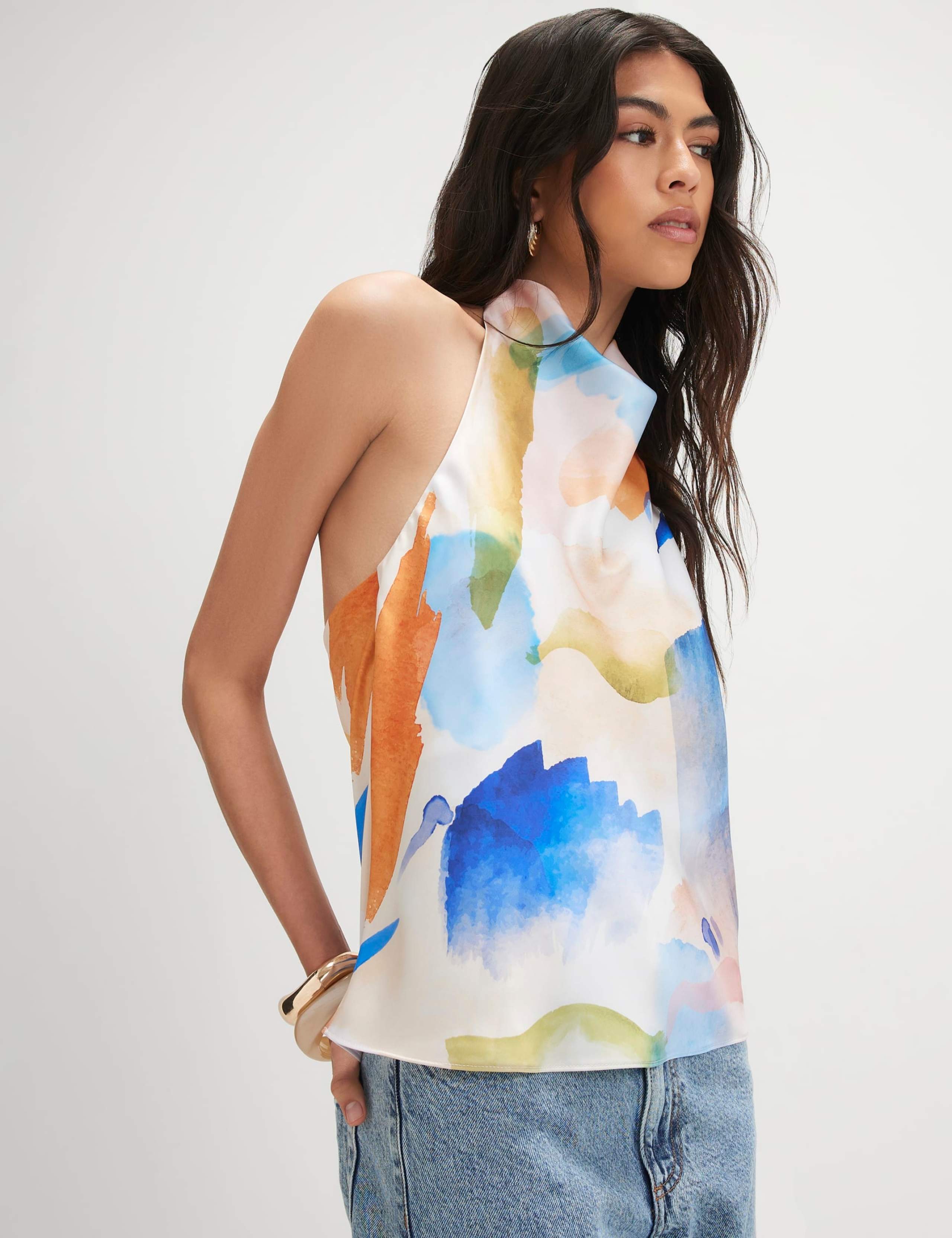 Floral Halter Neck Top 1 of 4