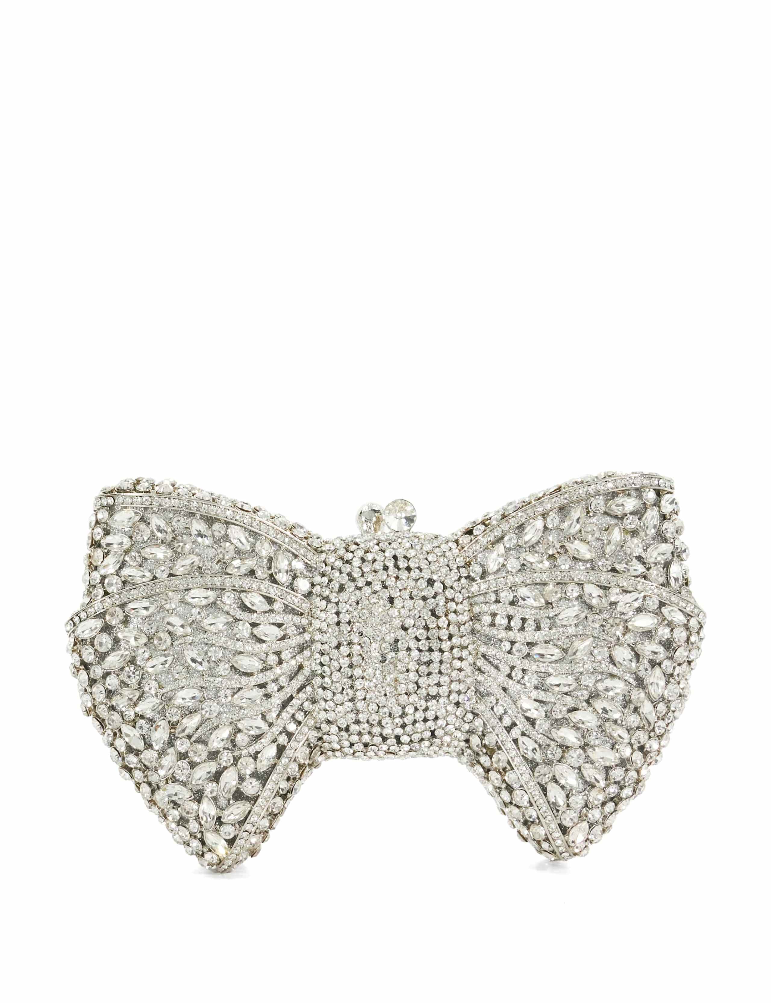 Diamante Bow Chain Strap Mini Clutch Bag 2 of 4