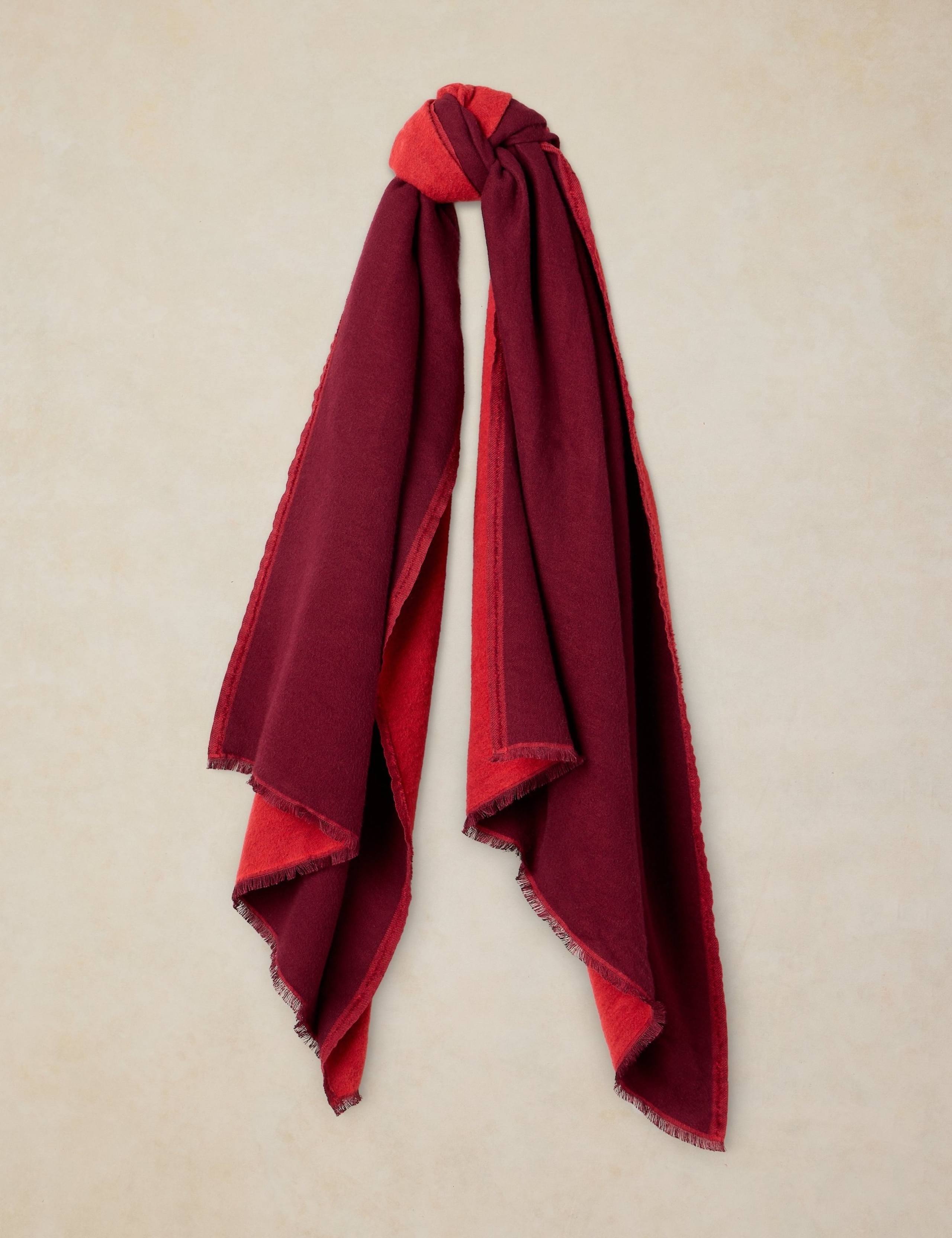 Cotton Rich Midweight Fringed Scarf 1 of 4