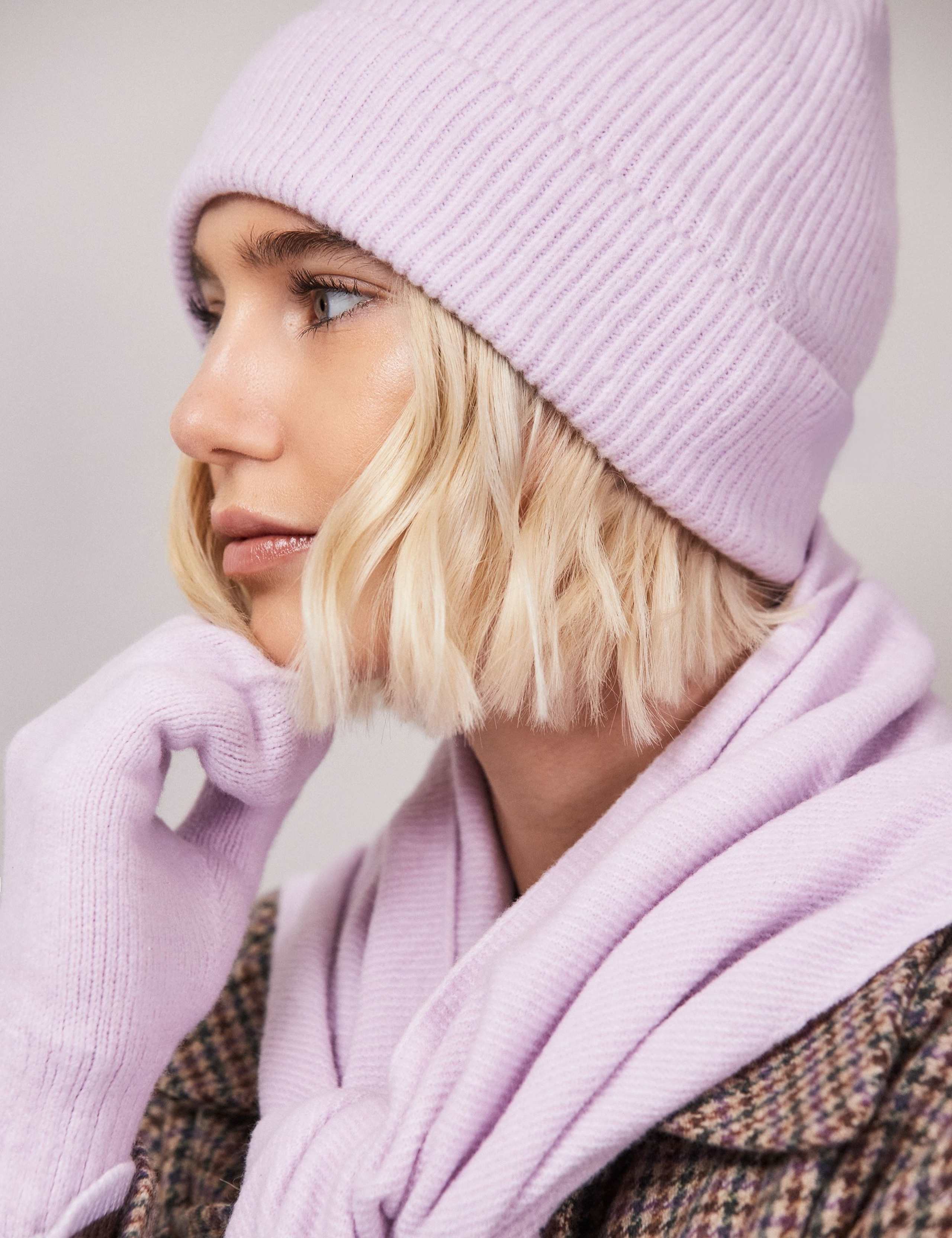 Knitted Rib Beanie 4 of 4