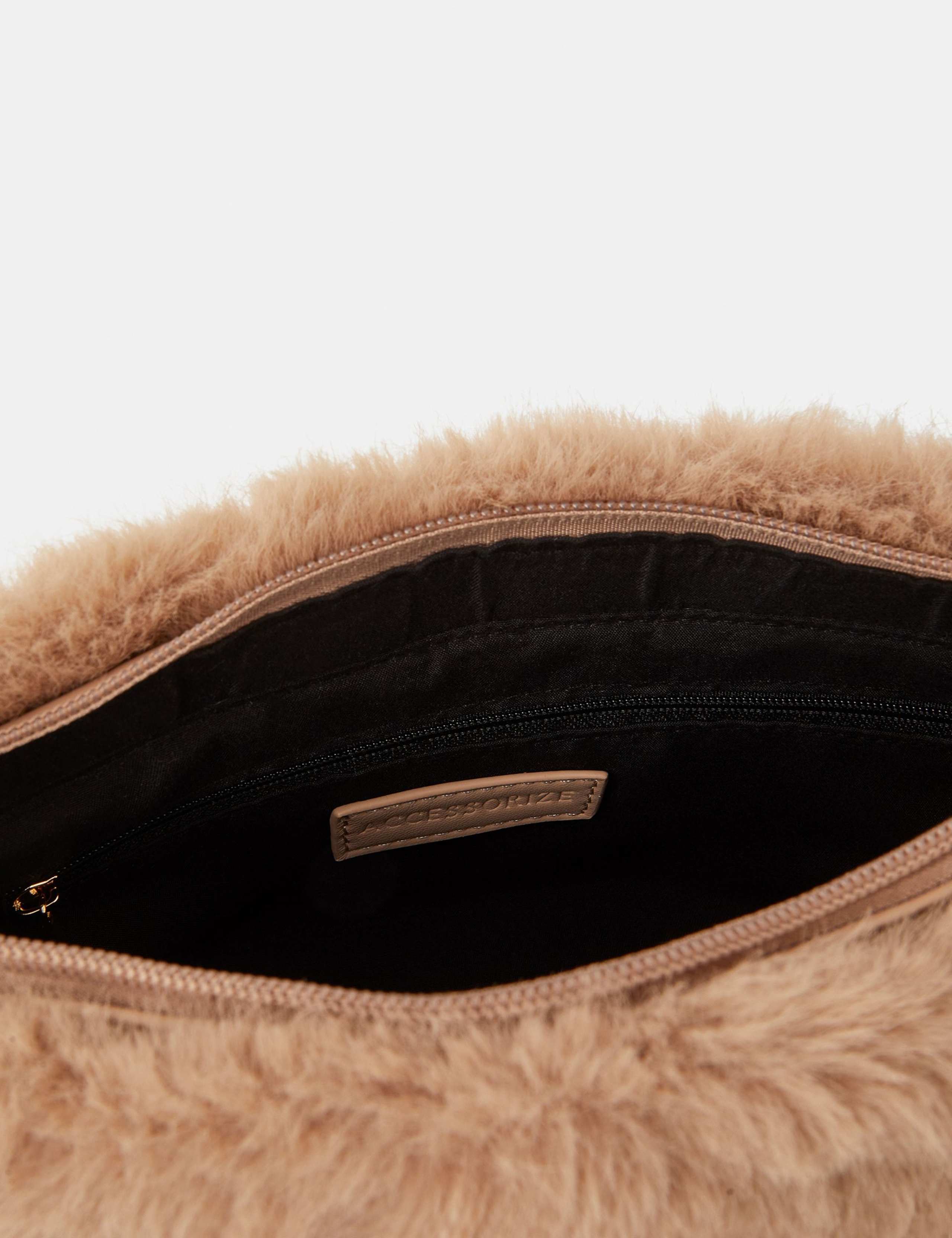 Faux Fur Chain Strap Shoulder Bag 3 of 4
