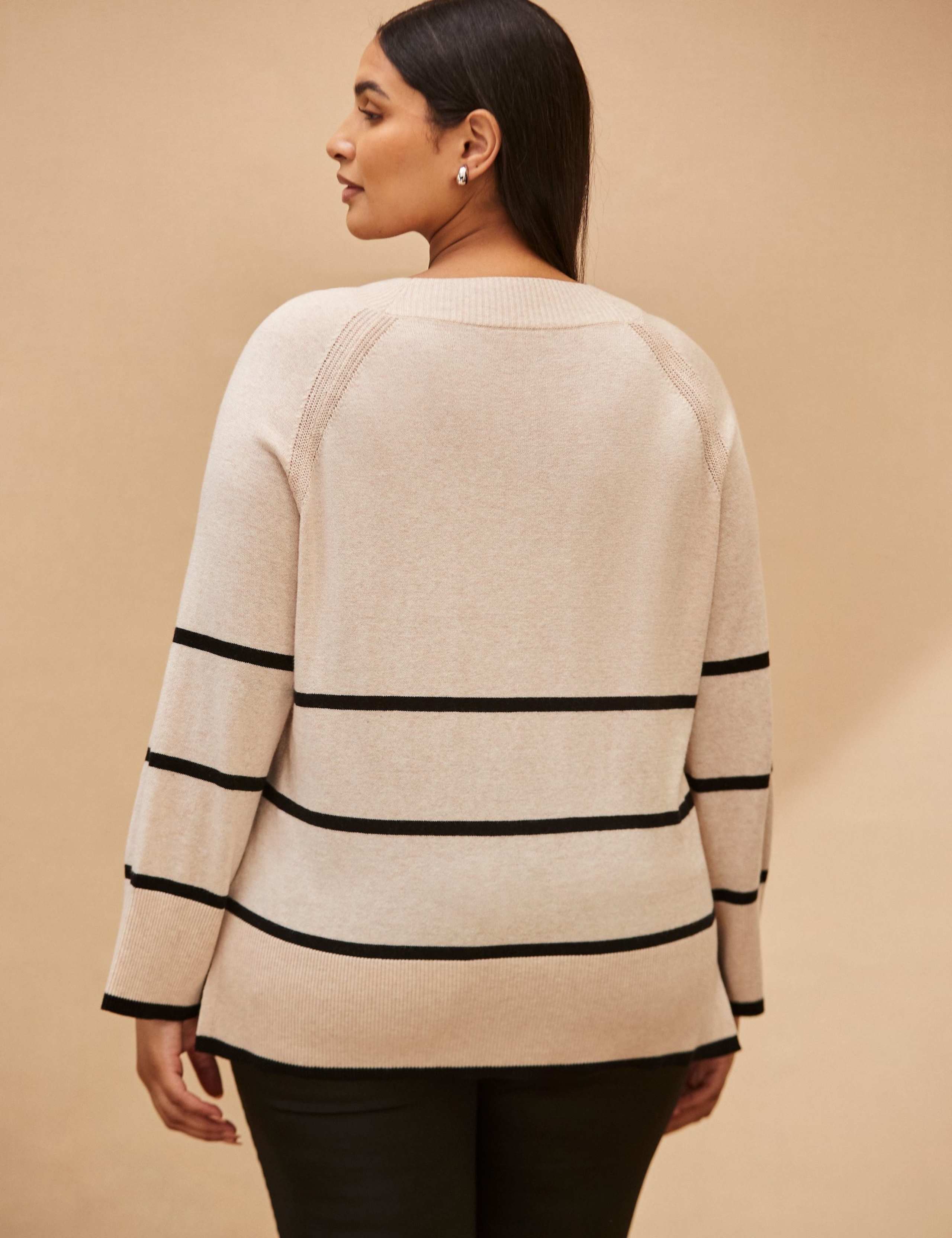 Striped V-Neck Jumper 4 of 4