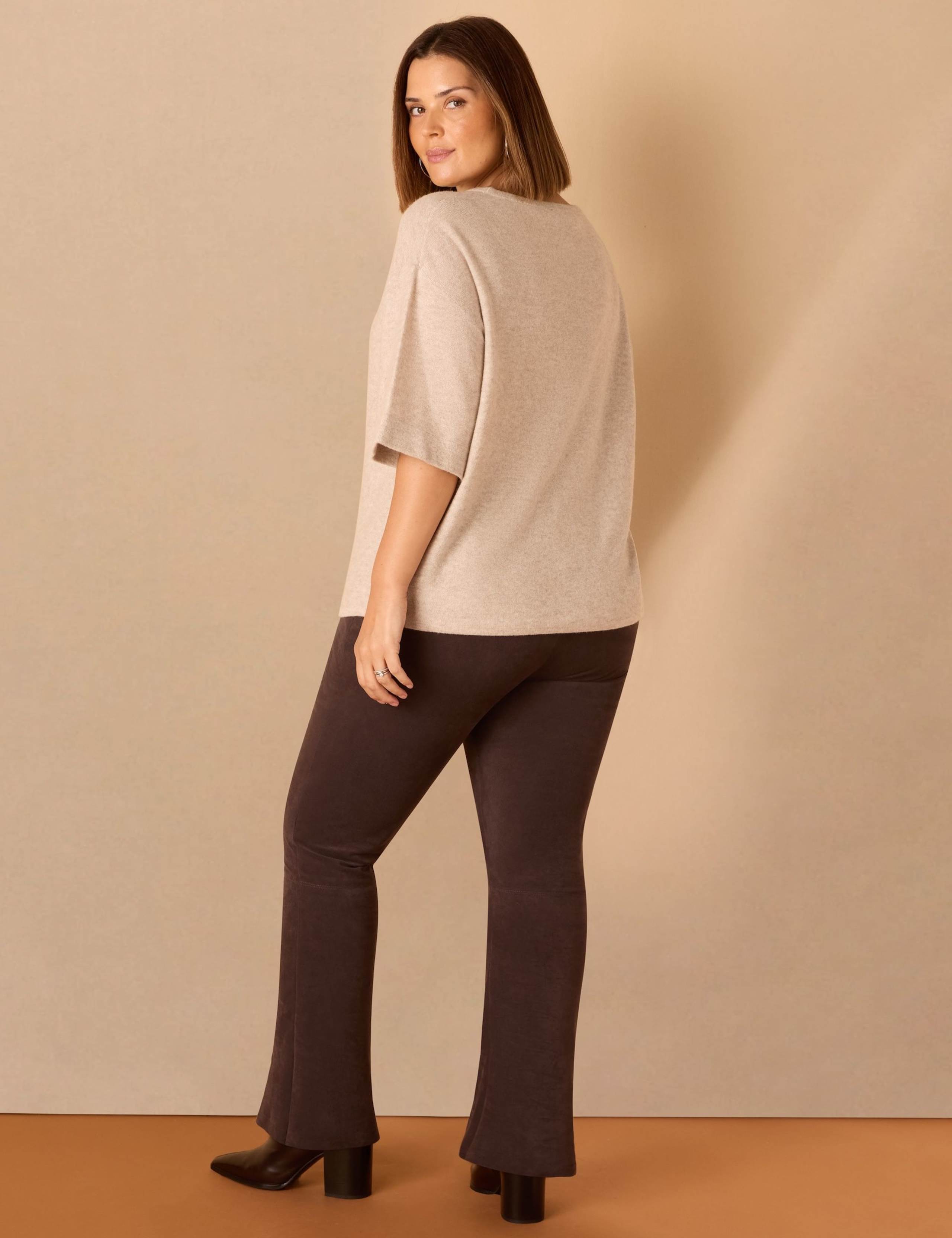 Faux Suede Flared Trousers 4 of 4