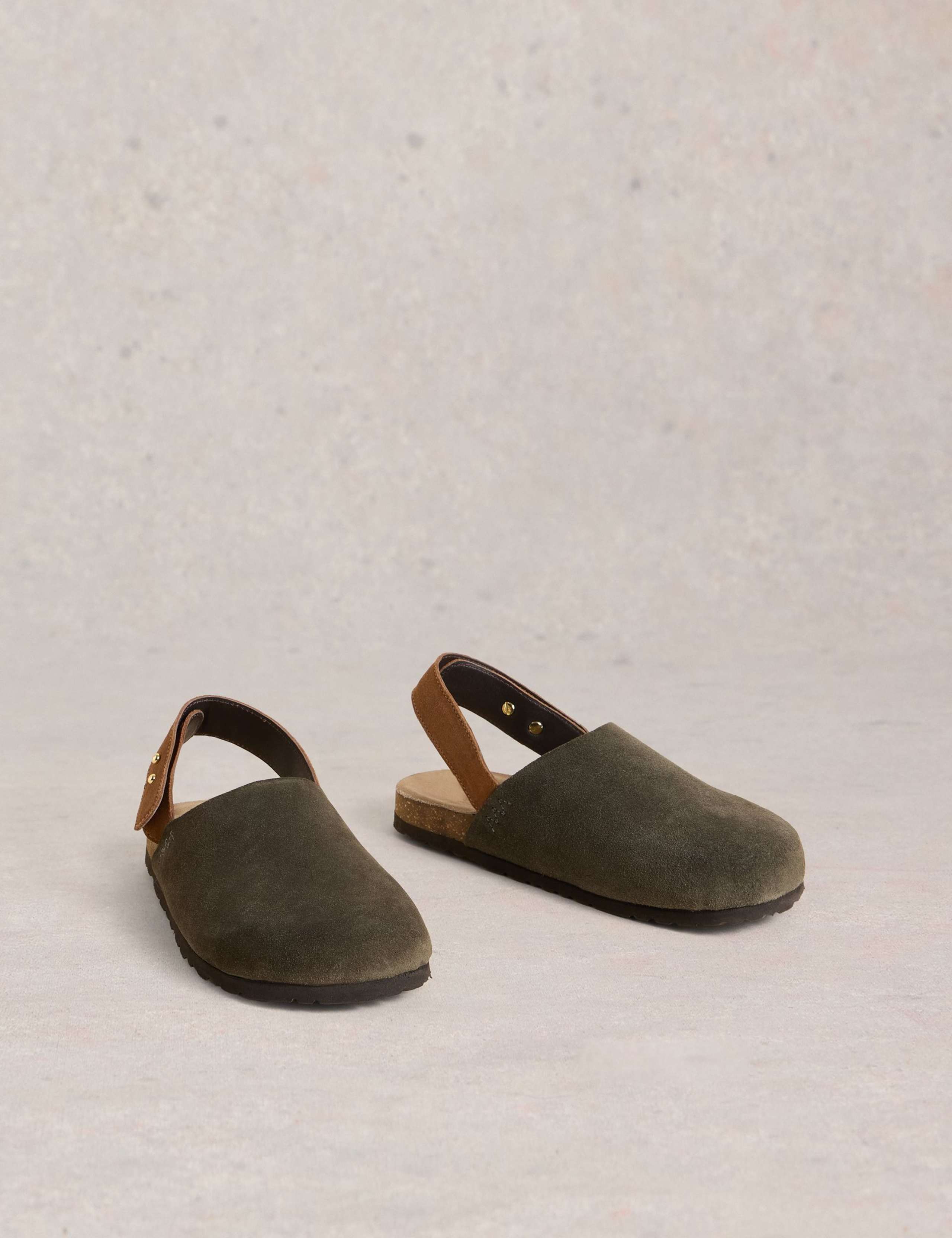 Suede Slip On Footbed Slingback Shoes 2 of 4