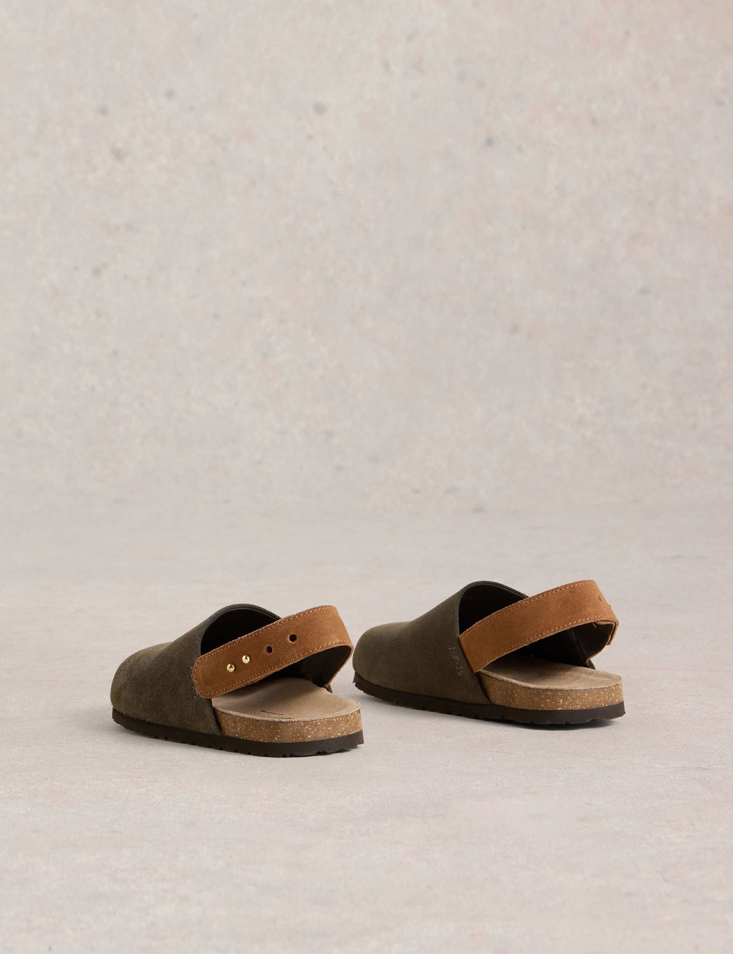 Suede Slip On Footbed Slingback Shoes 3 of 4