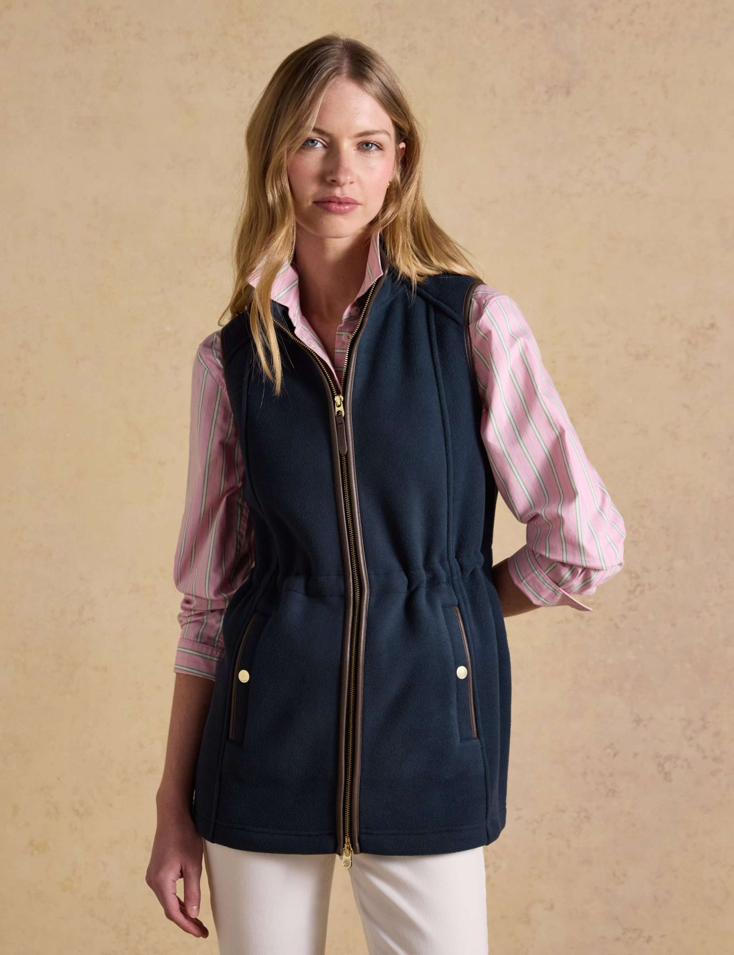 Fleece High Neck Longline Gilet 1 of 11