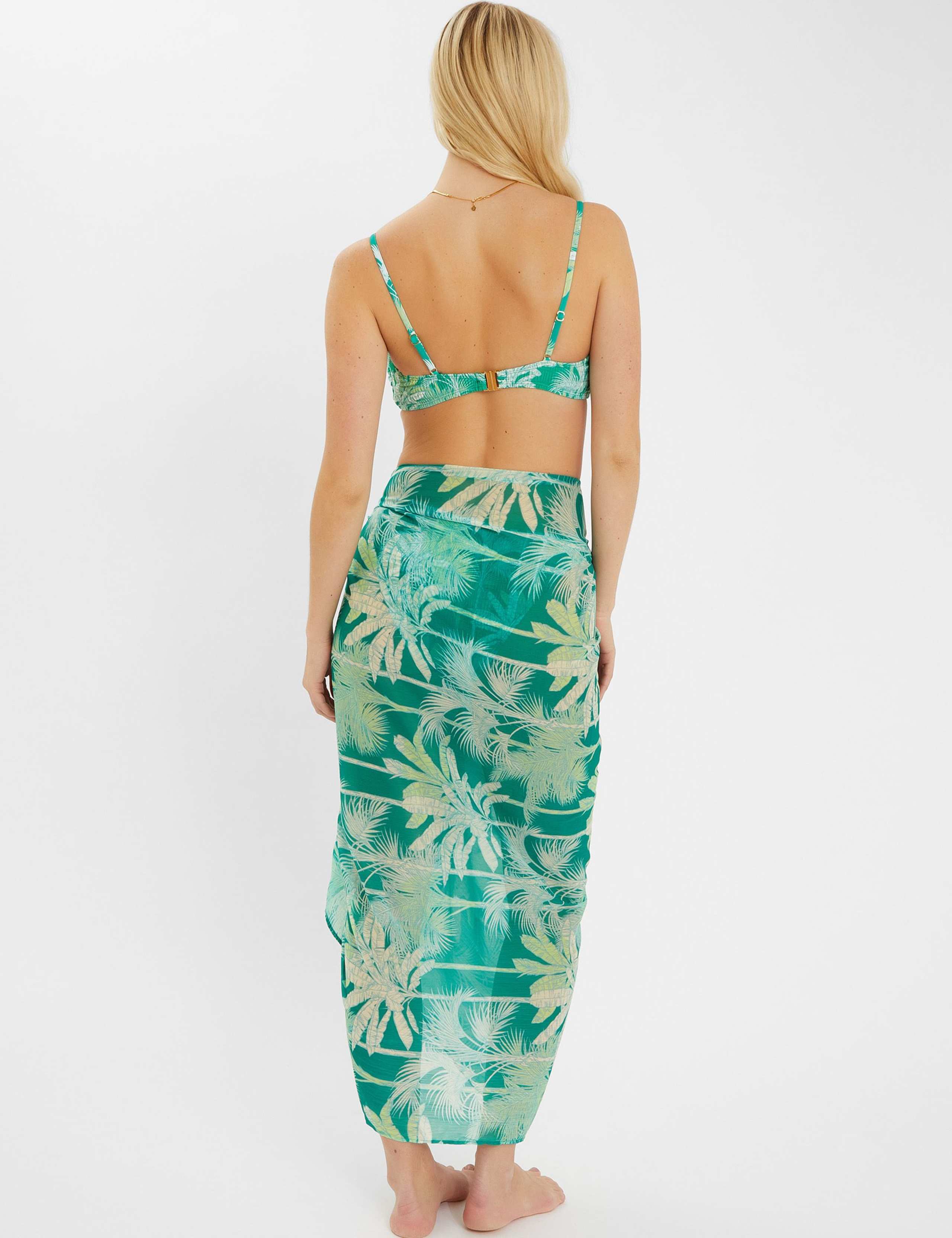 Printed Midaxi Beach Cover Up Sarong 3 of 4