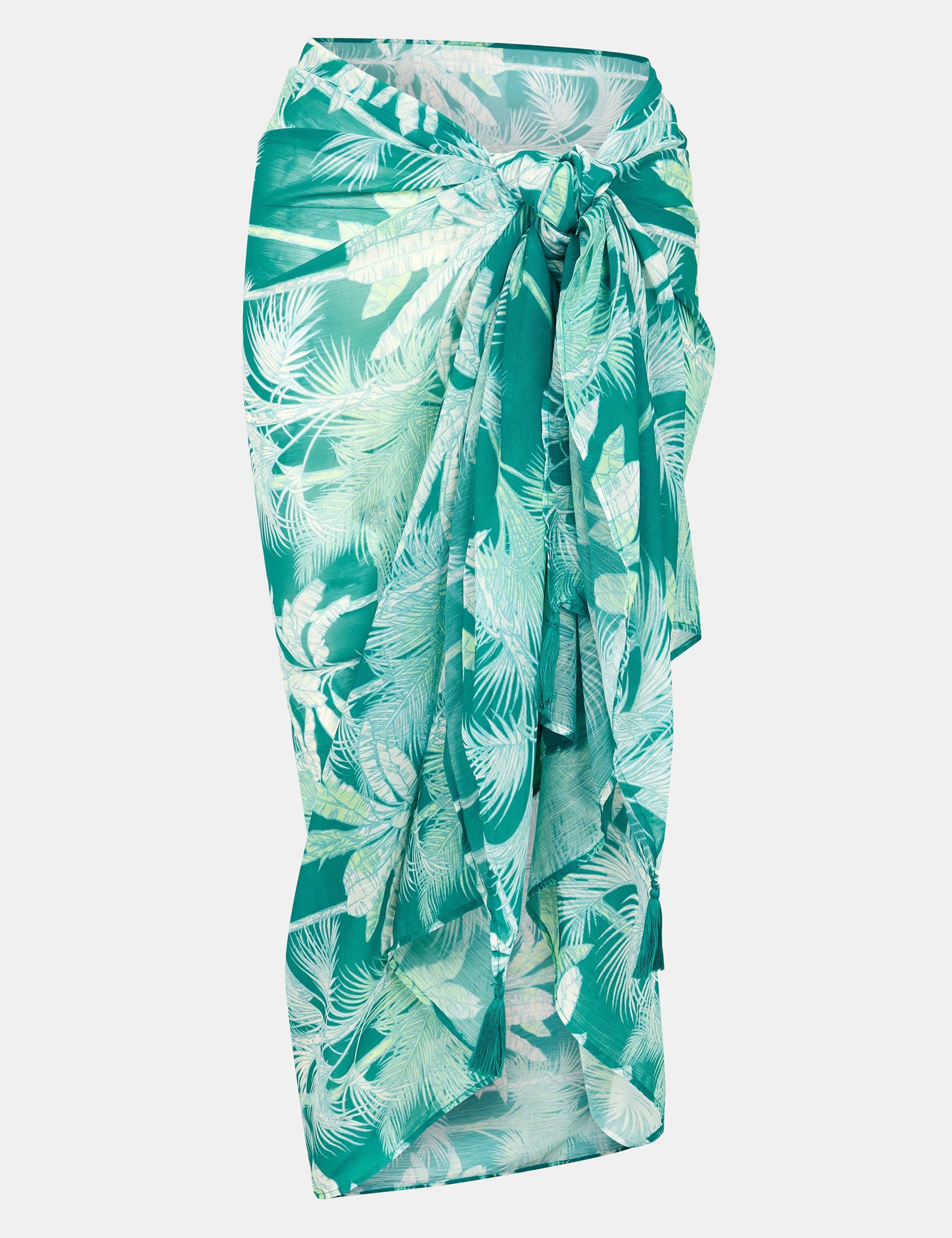 Printed Midaxi Beach Cover Up Sarong 2 of 4