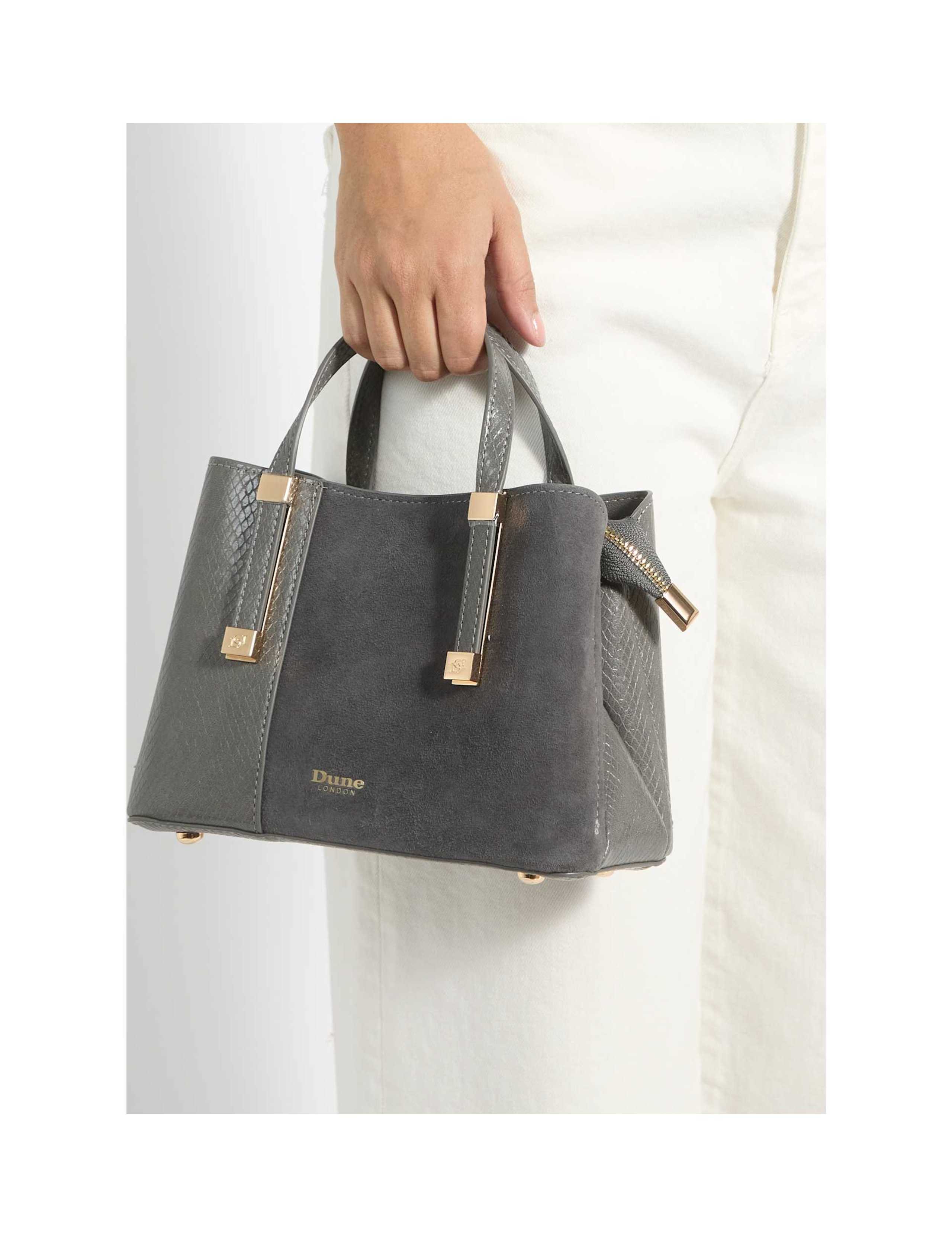 Leather Blend Mixed Texture Tote Bag 2 of 6