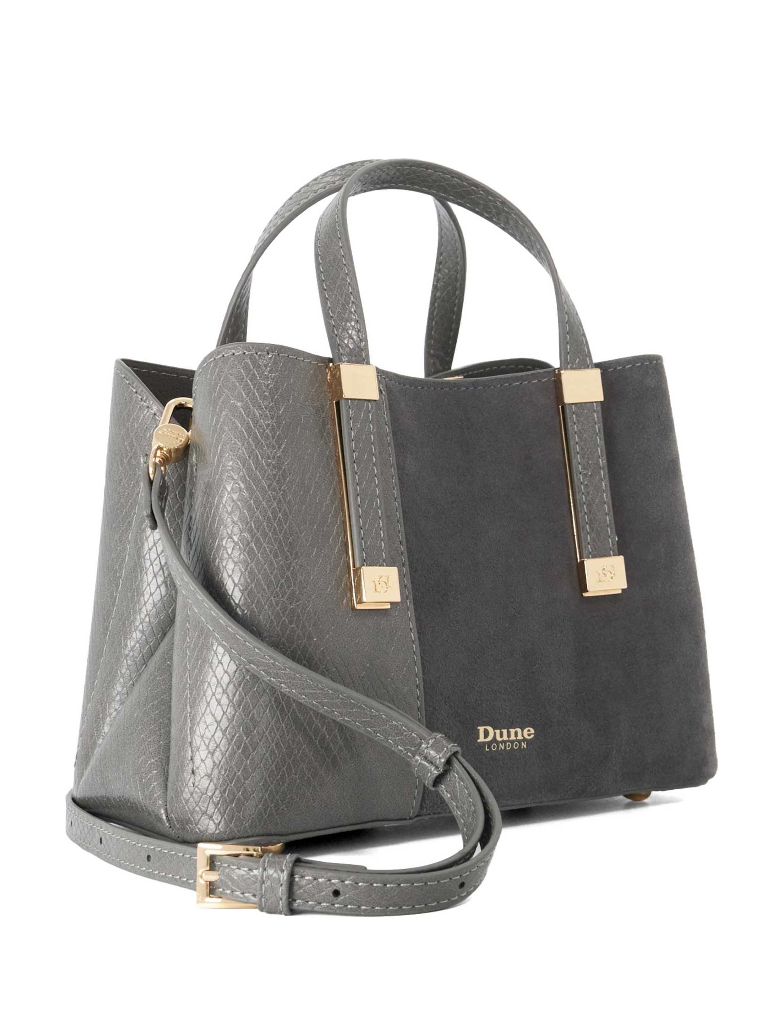 Leather Blend Mixed Texture Tote Bag 3 of 6