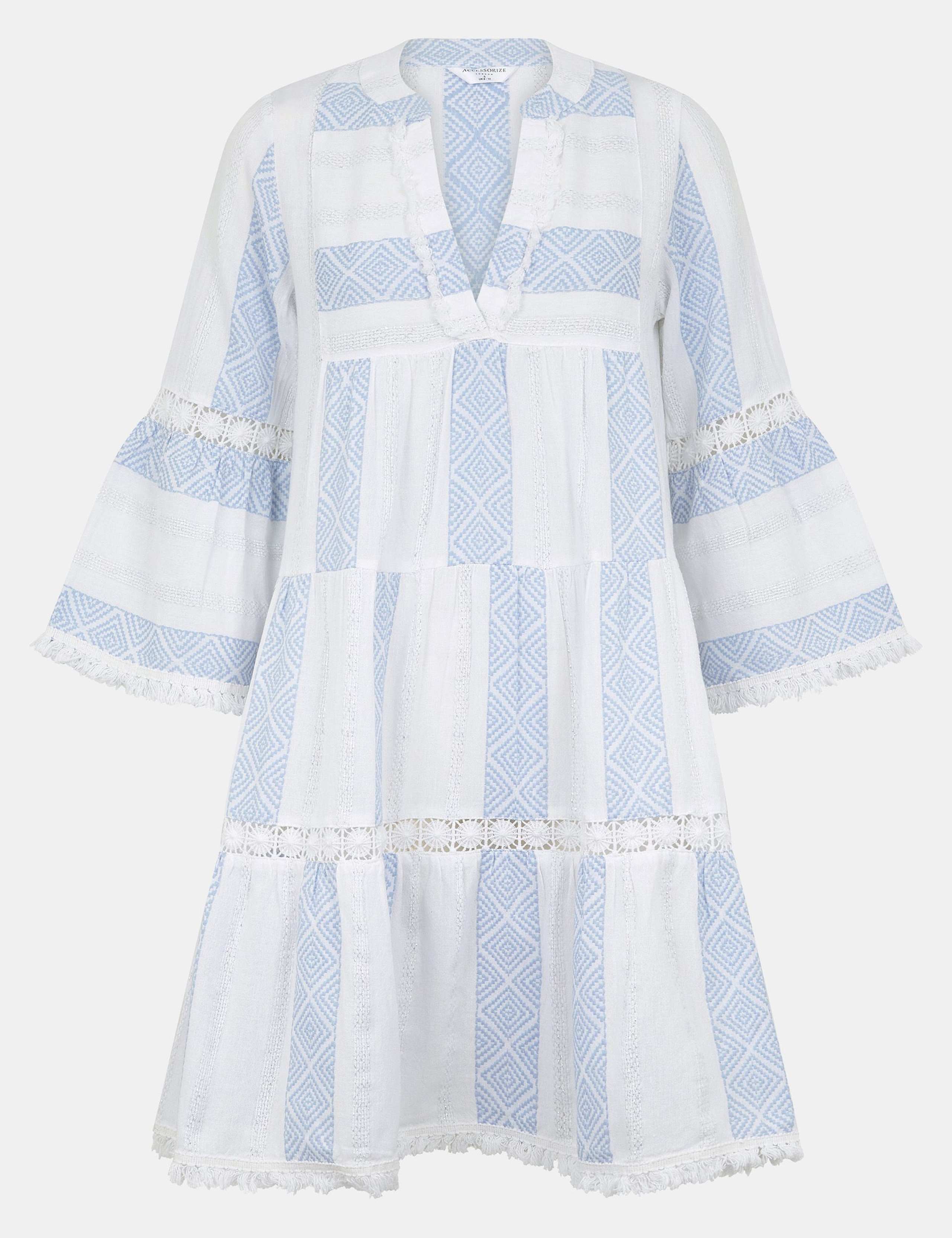 Cotton Rich Striped Mini Beach Dress 2 of 4