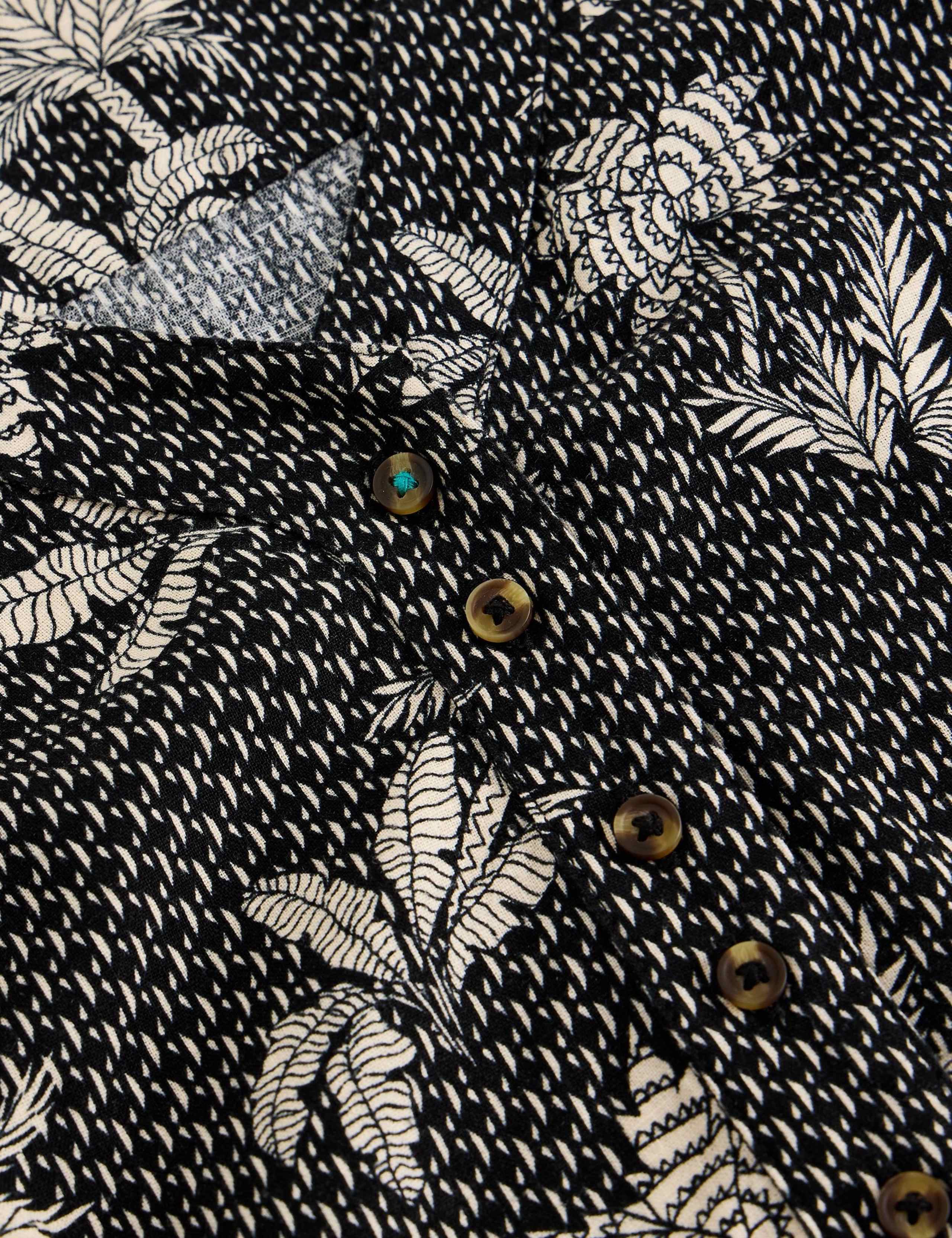 Linen Rich Printed Midi Tea Dress 5 of 6