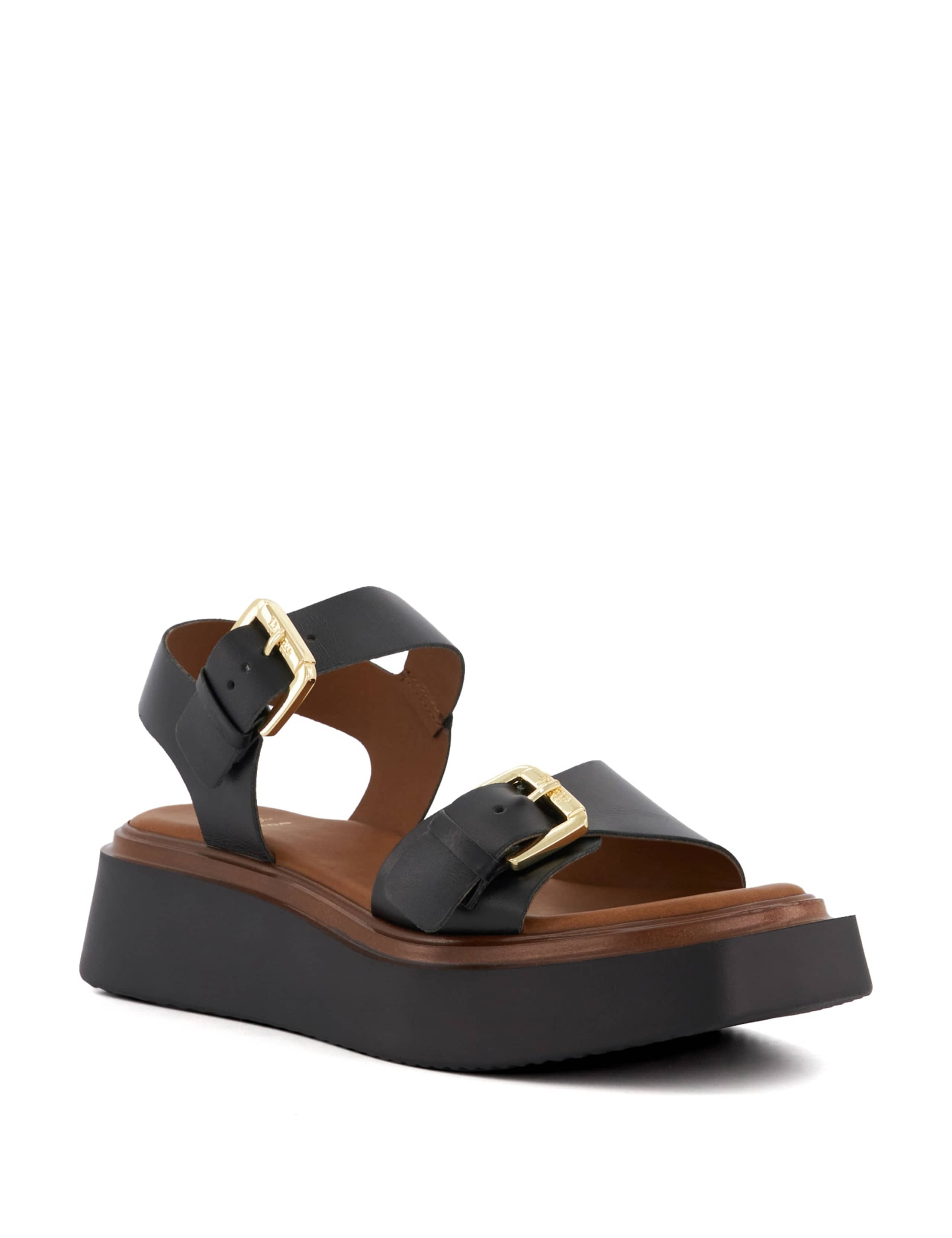 Leather Buckle Flatform Espadrilles 2 of 6