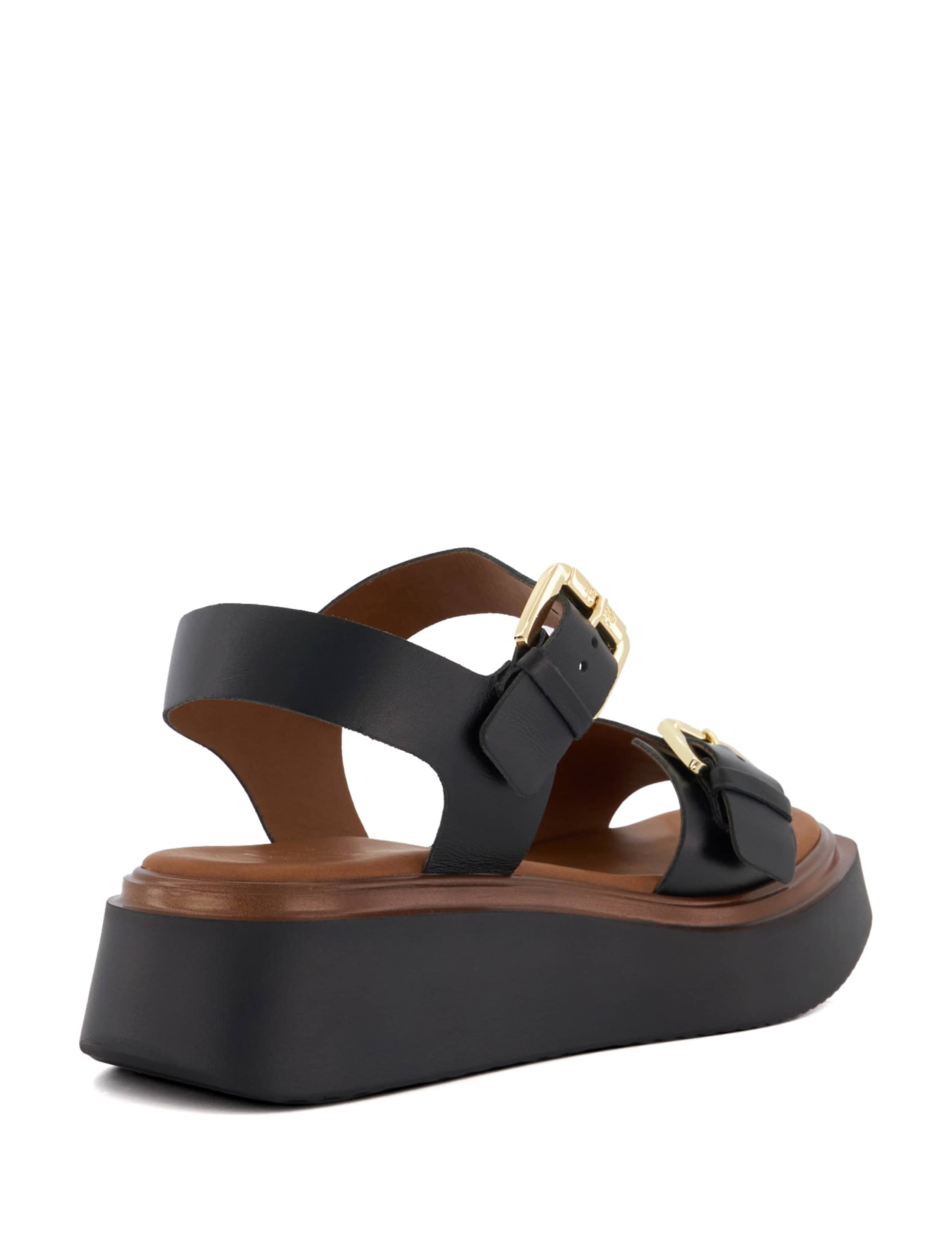 Leather Buckle Flatform Espadrilles 3 of 6