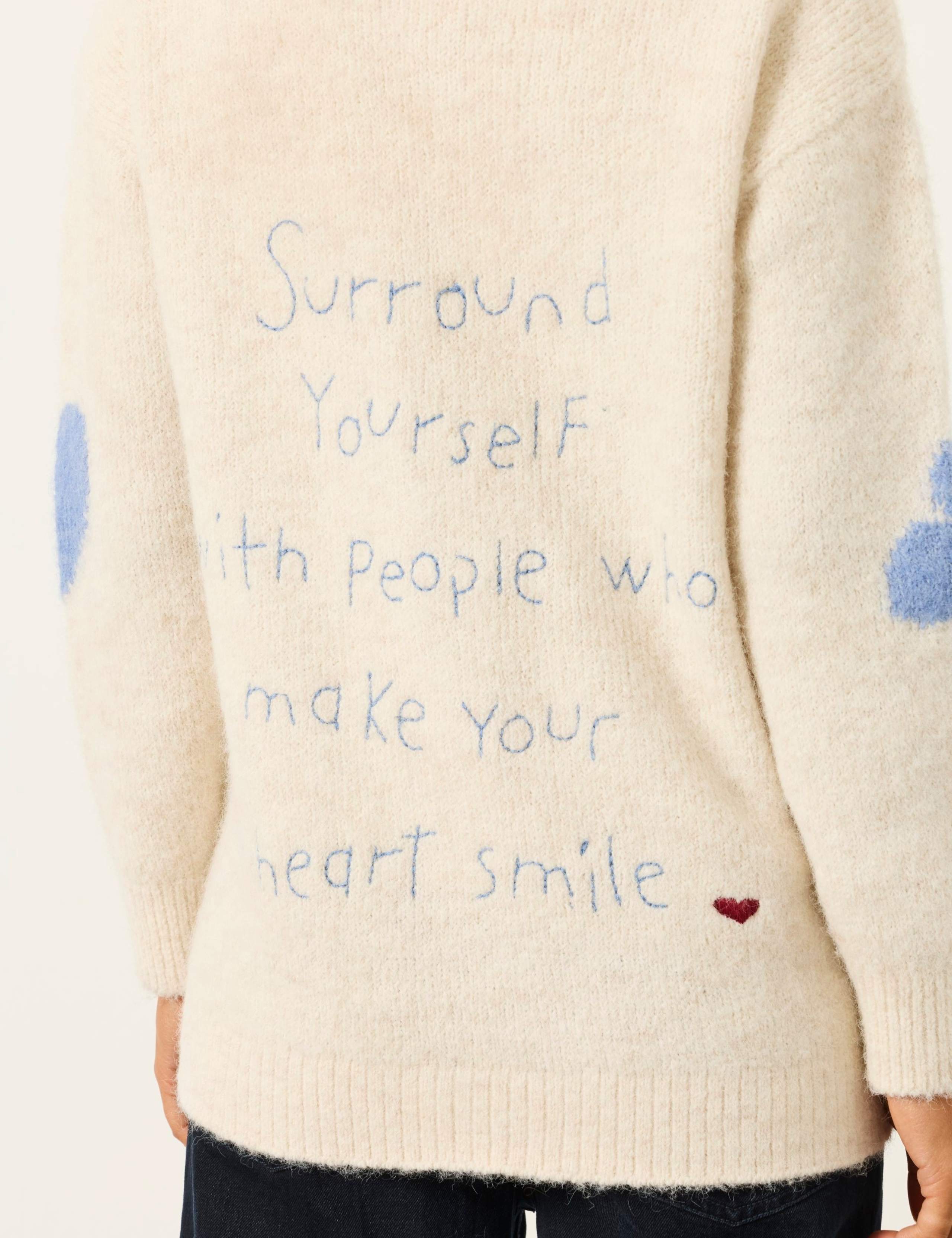 Wool Rich Heart V Neck Longline Cardigan 5 of 6