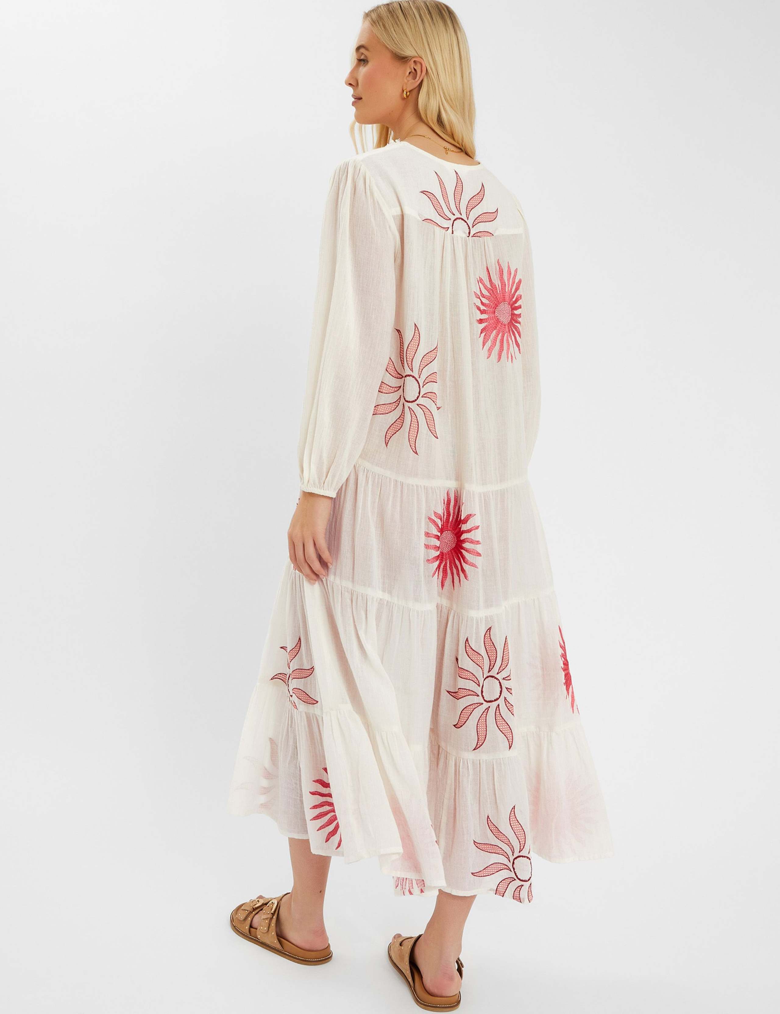Pure Embroidered Tiered Midaxi Dress 3 of 4