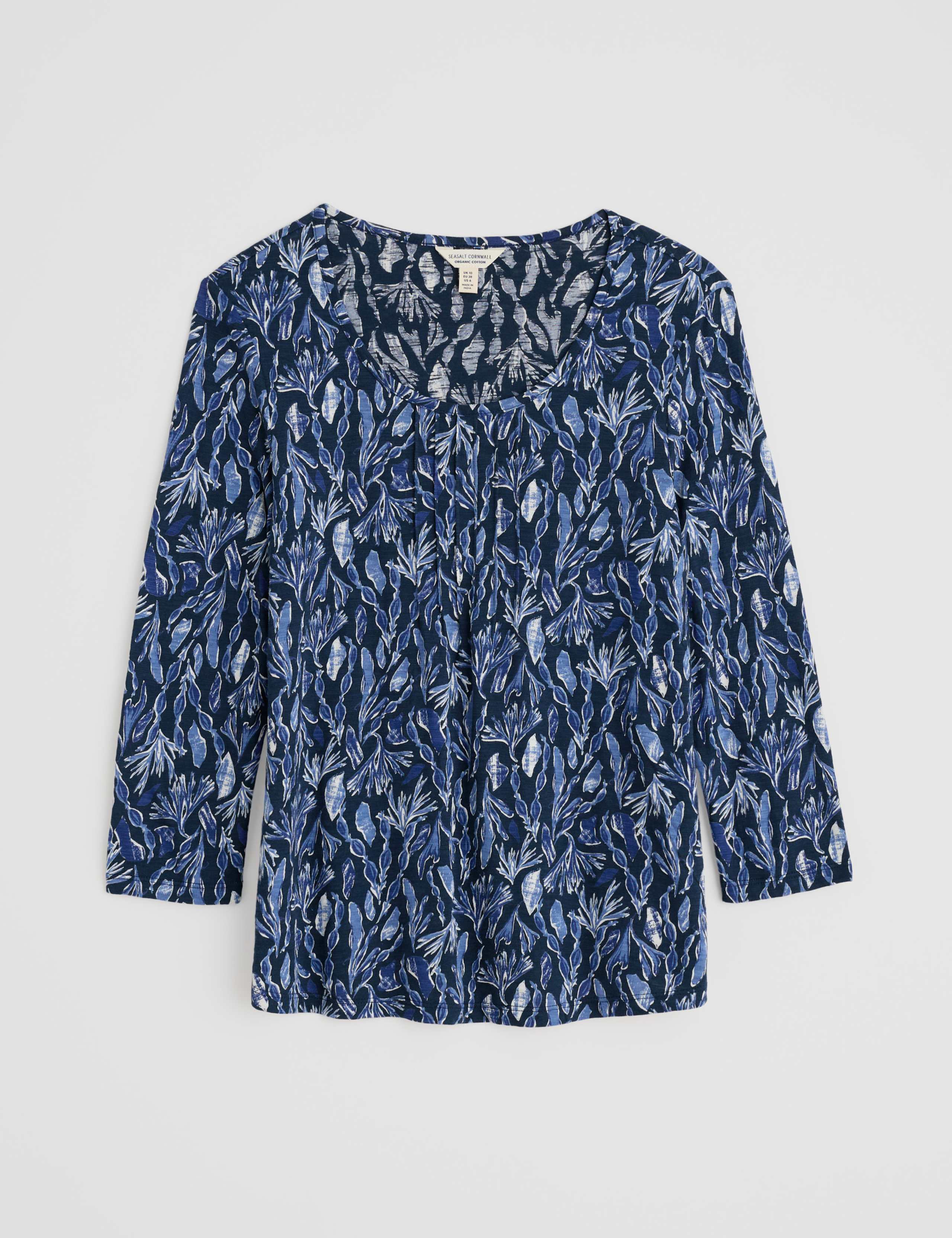 Pure Cotton Floral Scoop Neck Relaxed Top 2 of 4