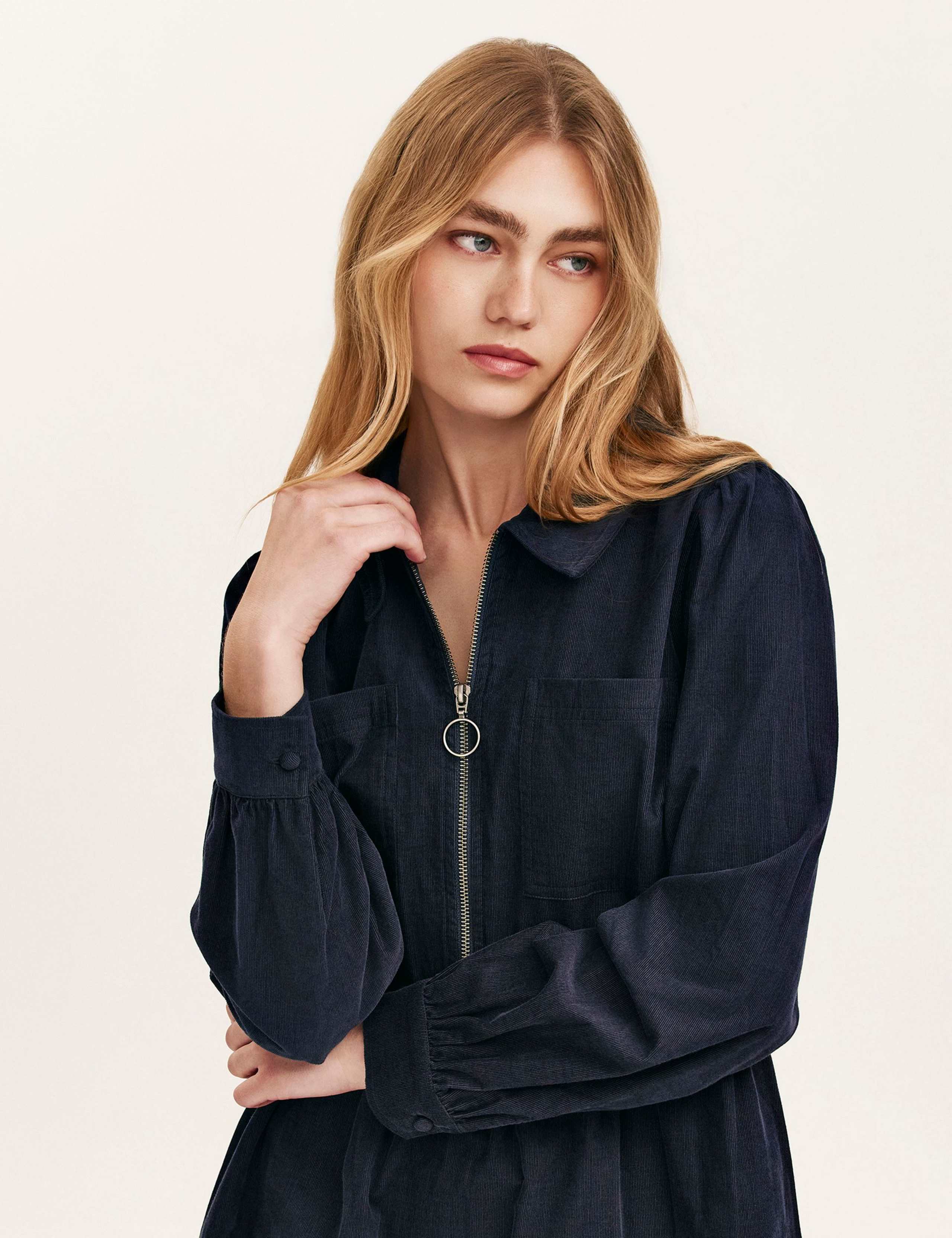 Pure Cotton Collared Knee Length Tiered Dress 5 of 6